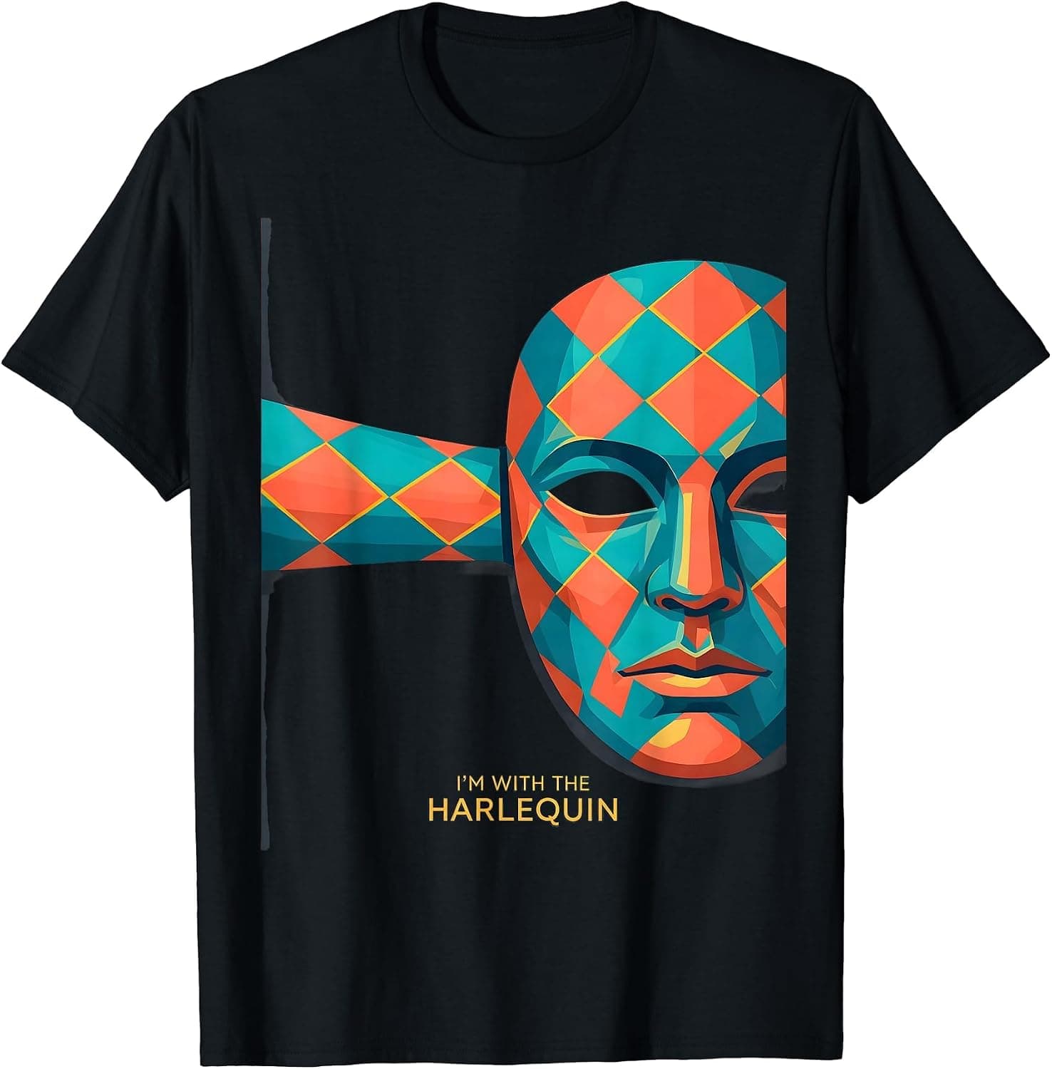I'm With The Harlequin Funny Halloween Couples Costume T-Shirt - Trending Amazon merch on demand shirt with BSR 1,725,793