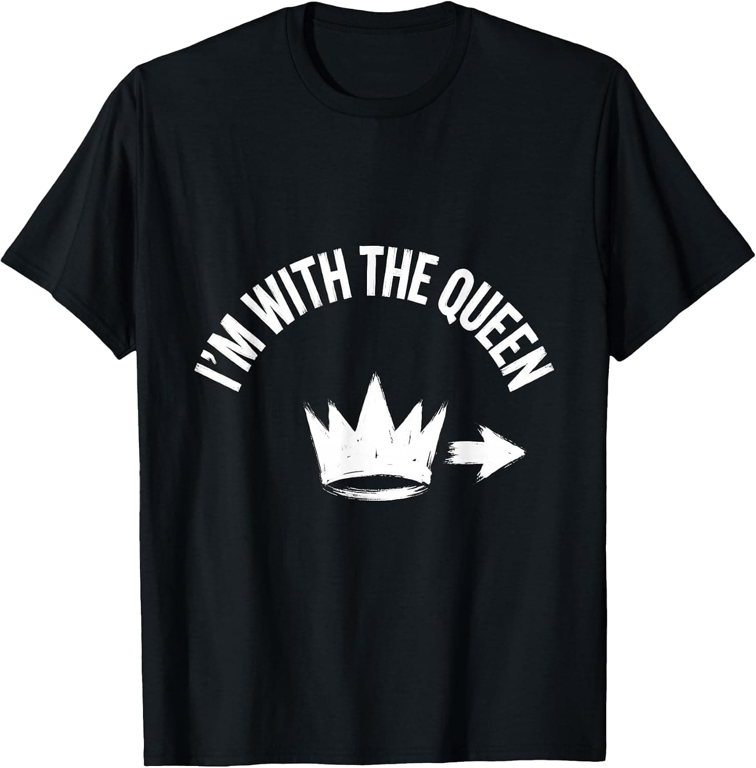Men's I'm With The Queen Funny Halloween Group Costume Matching T-Shirt - Trending Amazon merch on demand shirt with BSR 1,723,201