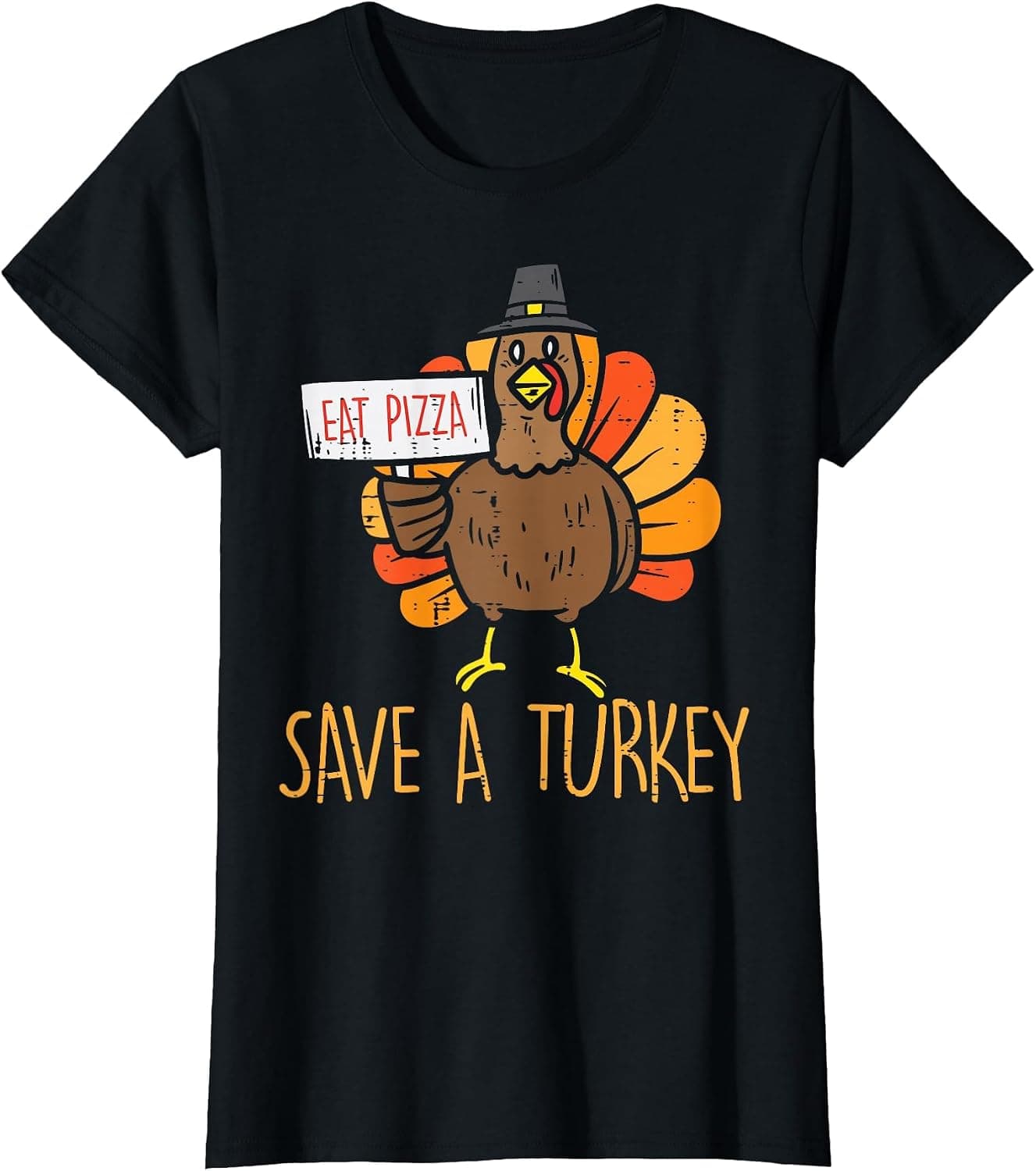 Save A Turkey Eat Pizza Funny Thanksgiving Men Women Kids T-Shirt - Trending POD product with BSR 235,586