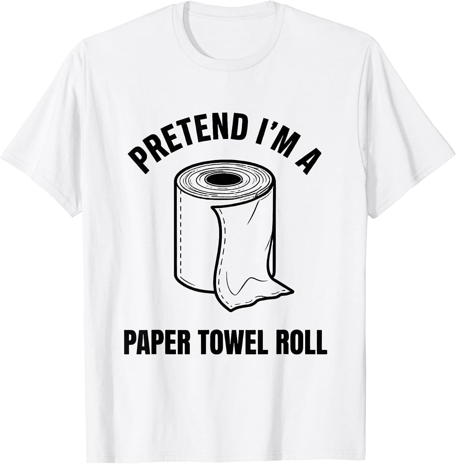 Men's Pretend I'm A Paper Towel Roll Funny Lazy Halloween Costume T-Shirt - Trending Amazon merch on demand shirt with BSR 2,445,841