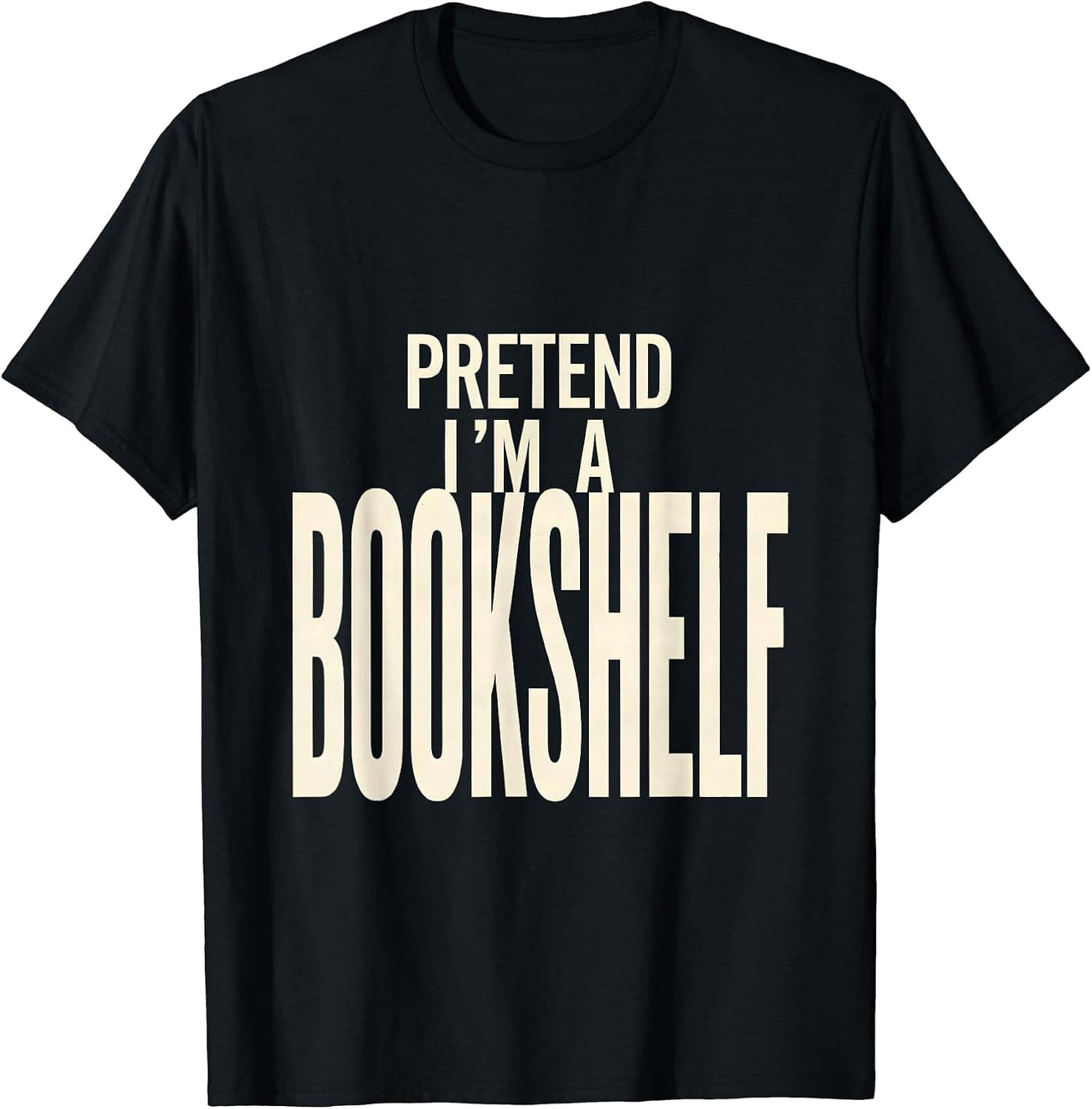Men's Pretend I'm A Bookshelf Funny Halloween Costume Men Women T-Shirt - Trending Amazon merch on demand shirt with BSR 1,516,962