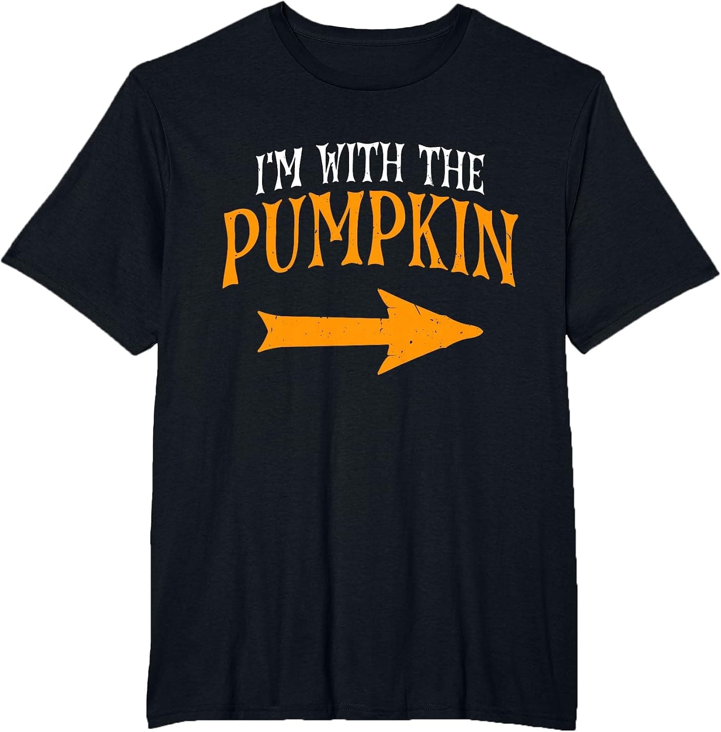 Funny Couples Halloween Shirts I'm with Pumpkin Matching Costume Tees T-Shirt - Trending POD product with BSR 201,862