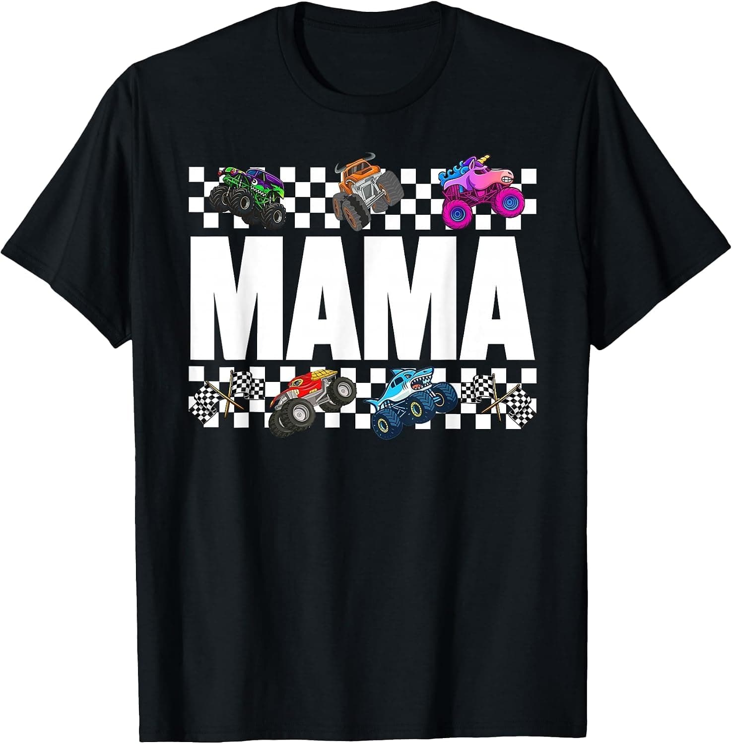Mama Monster Truck Family Crew Birthday Matching Women Mom T-Shirt - Trending POD product with BSR 201,173