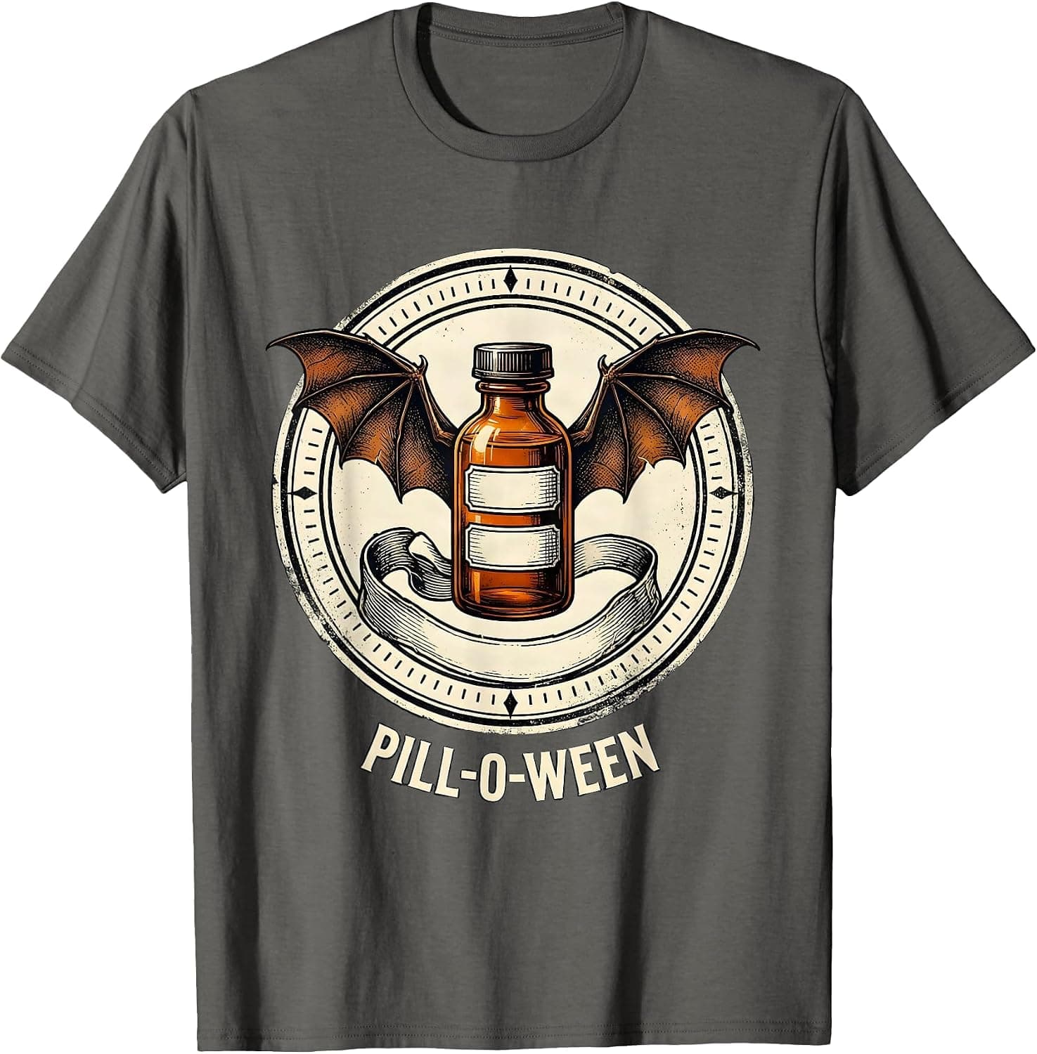 Men's Pill-o-Ween Funny Pharmacy Staff Halloween Occupational T-Shirt - Trending Amazon merch on demand shirt with BSR 1,516,780