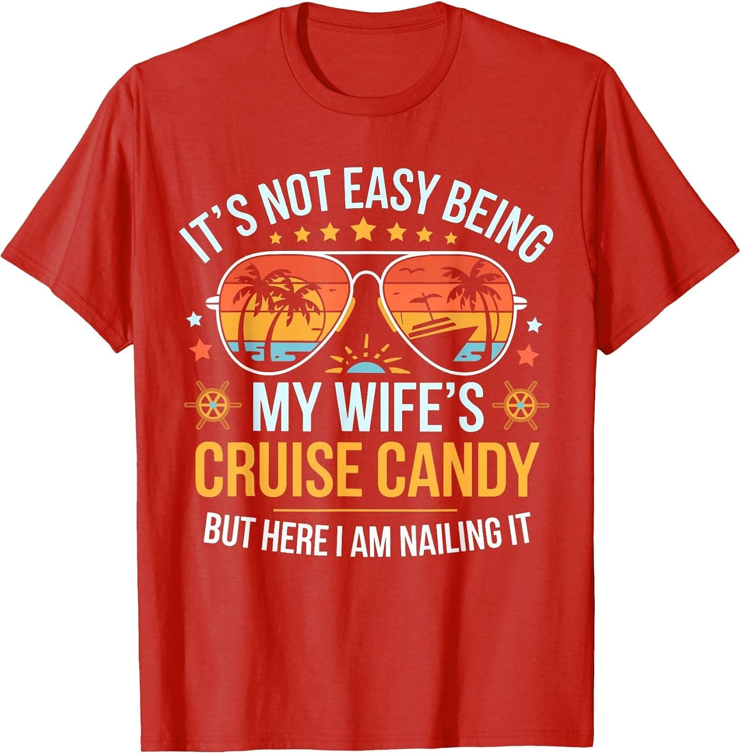 Matching Couples Cruise Men Candy Husband and Wife Cruise T-Shirt - Trending POD product with BSR 174,754