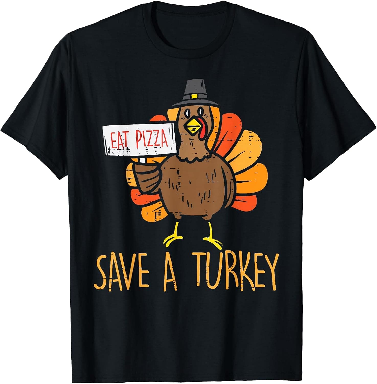 Save A Turkey Eat Pizza Funny Thanksgiving Men Women Kids T-Shirt - Trending POD product with BSR 235,586