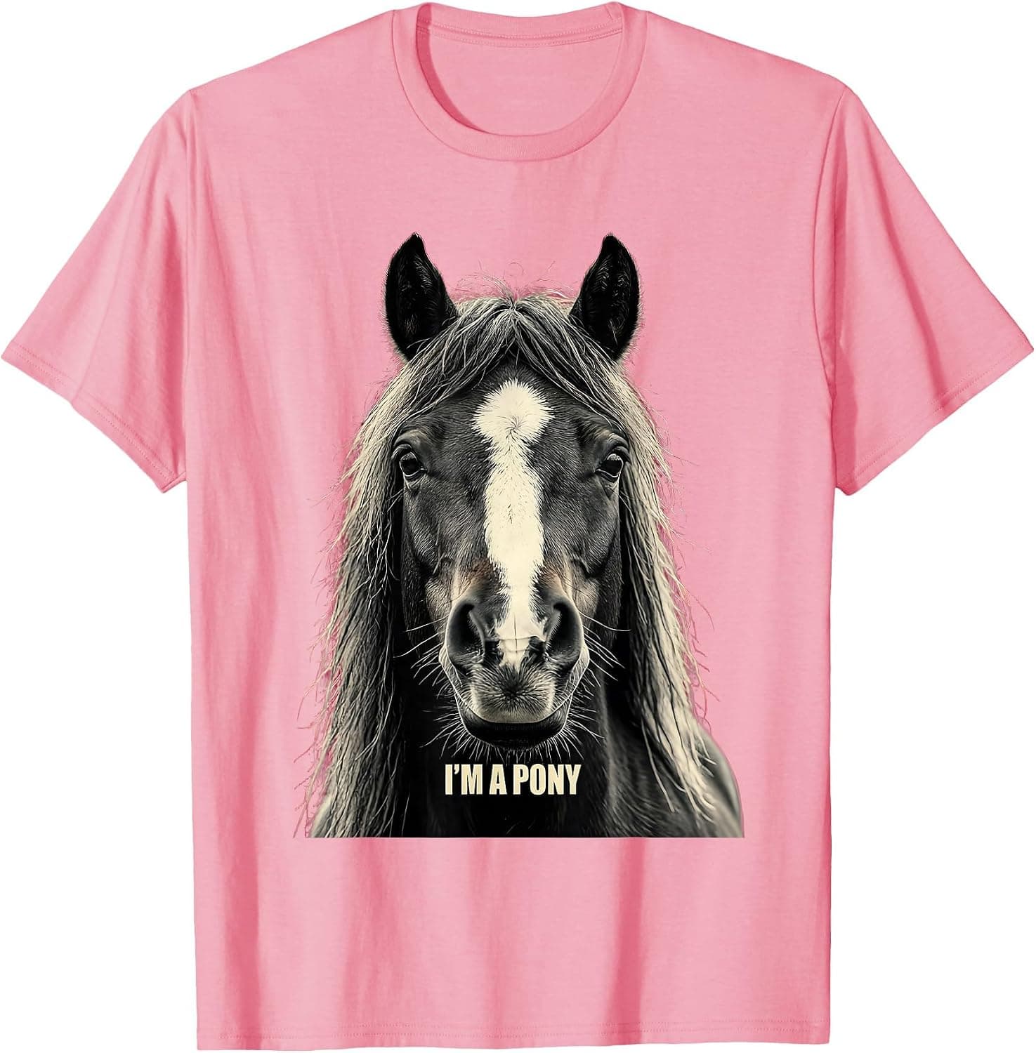 Men's I'M A PONY Funny Halloween Animal Face Kids Costume Party T-Shirt - Trending POD product with BSR 1,948,276