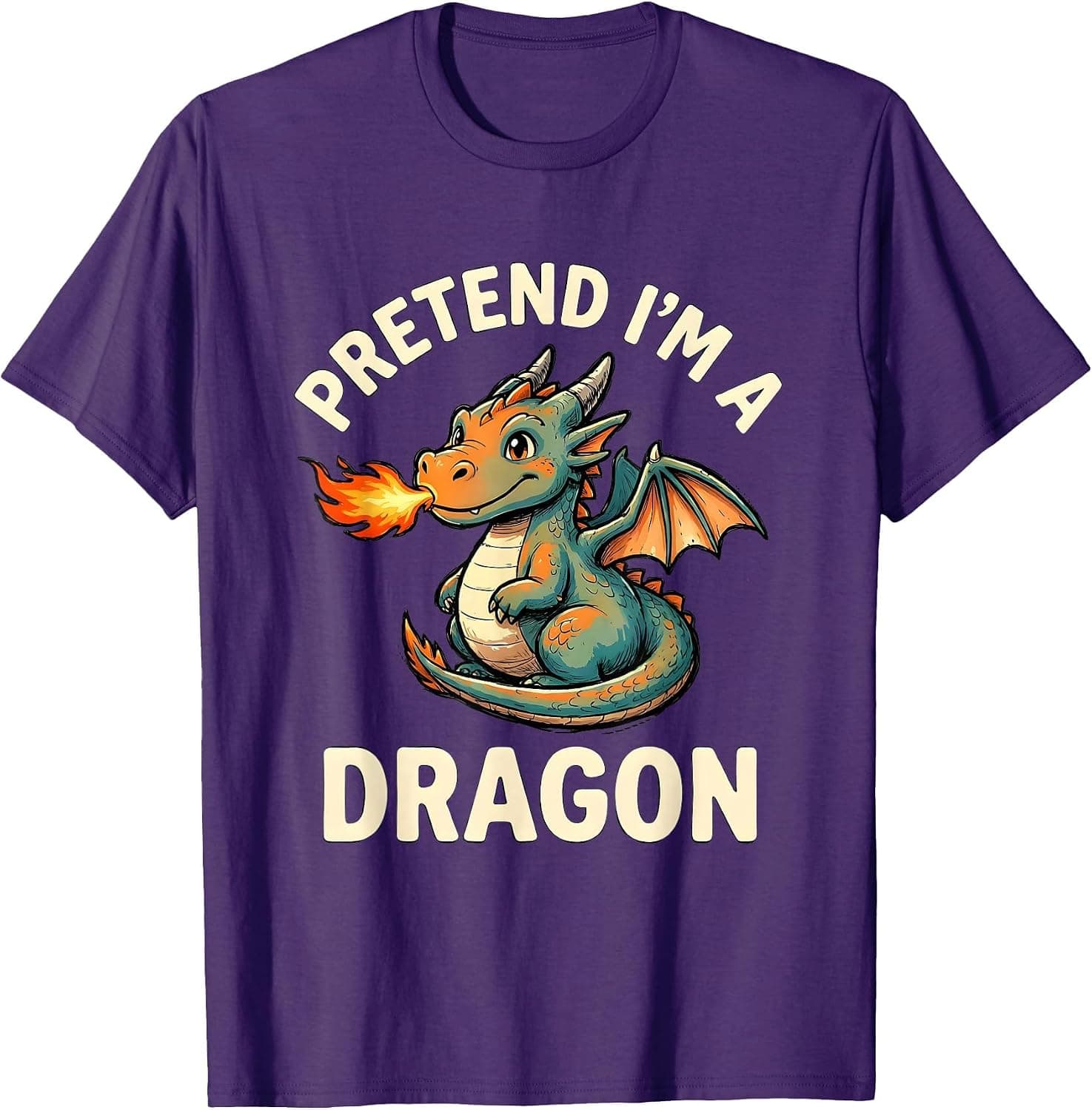 Men's Pretend I'm A Dragon Funny Lazy Halloween Costume T-Shirt - Trending POD product with BSR 1,300,229
