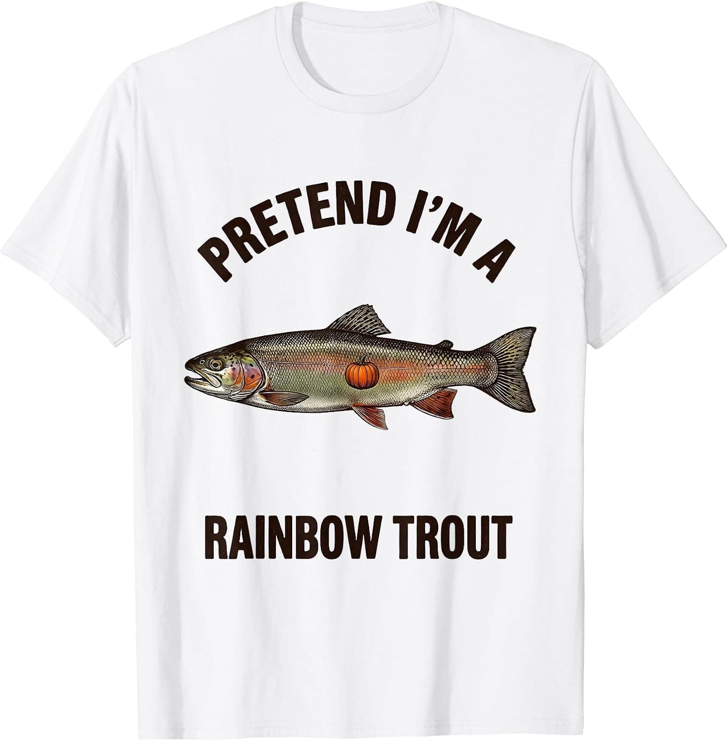 Men's Pretend I'm A Rainbow Trout Botanical Halloween Costume T-Shirt - Trending Amazon merch on demand shirt with BSR 1,516,937