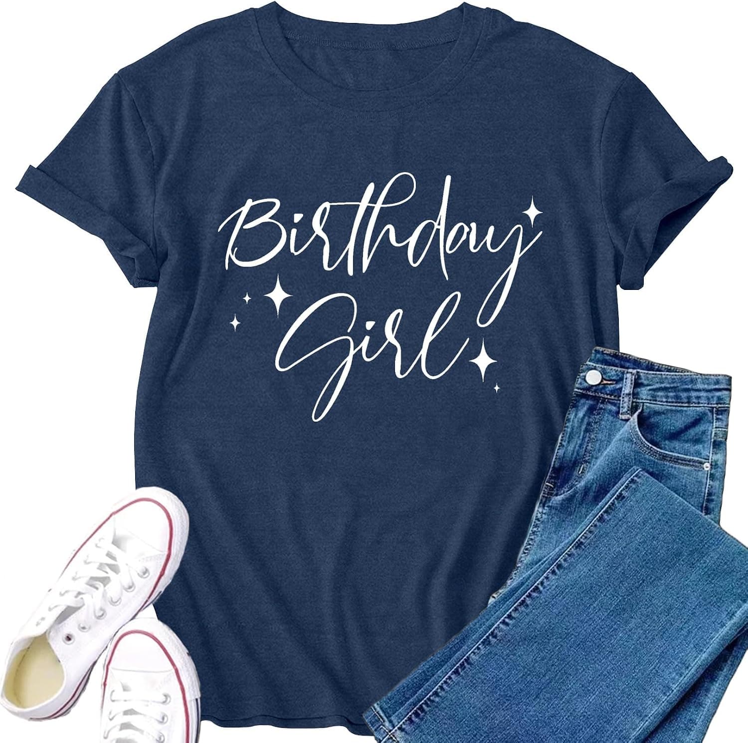 Birthday Shirts for Women Birthday Squad T Shirt Bday Girl Tee Top - Trending POD product with BSR 132,018