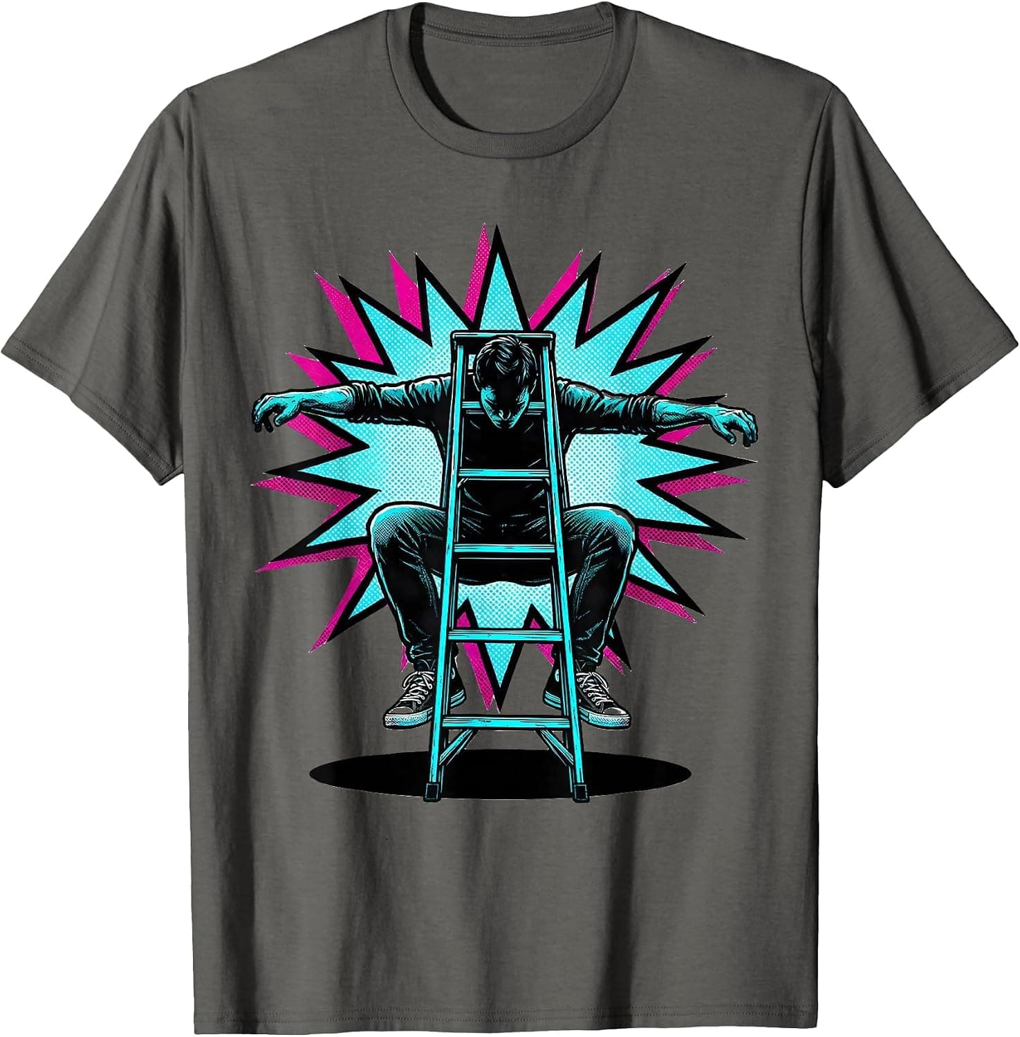 Pretend I'm A Ladder Lazy Halloween Costume Gag T-Shirt - Trending Amazon merch on demand shirt with BSR 1,043,003