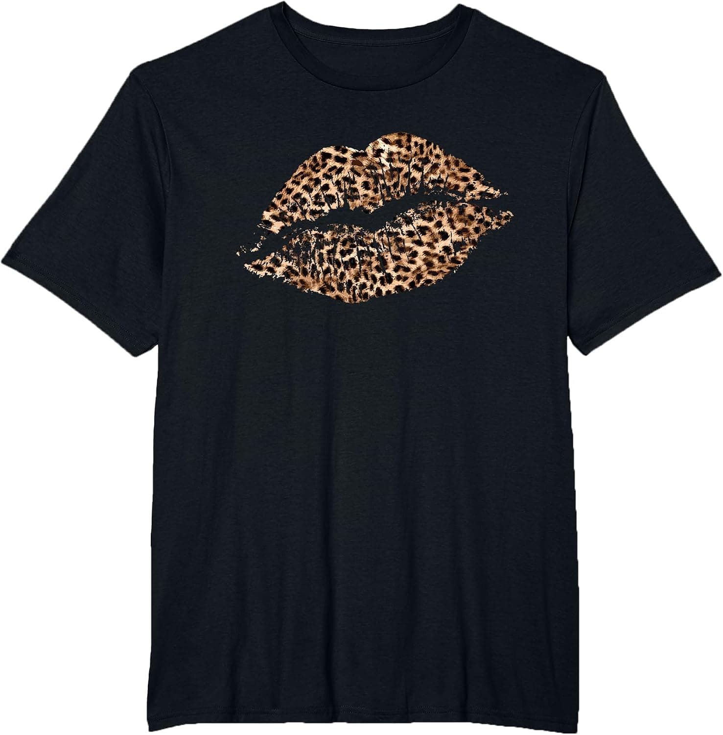 Leopard Print Lips Cheetah Spots Big Lip Love Cute Valentine T-Shirt - Trending POD product with BSR 679,227