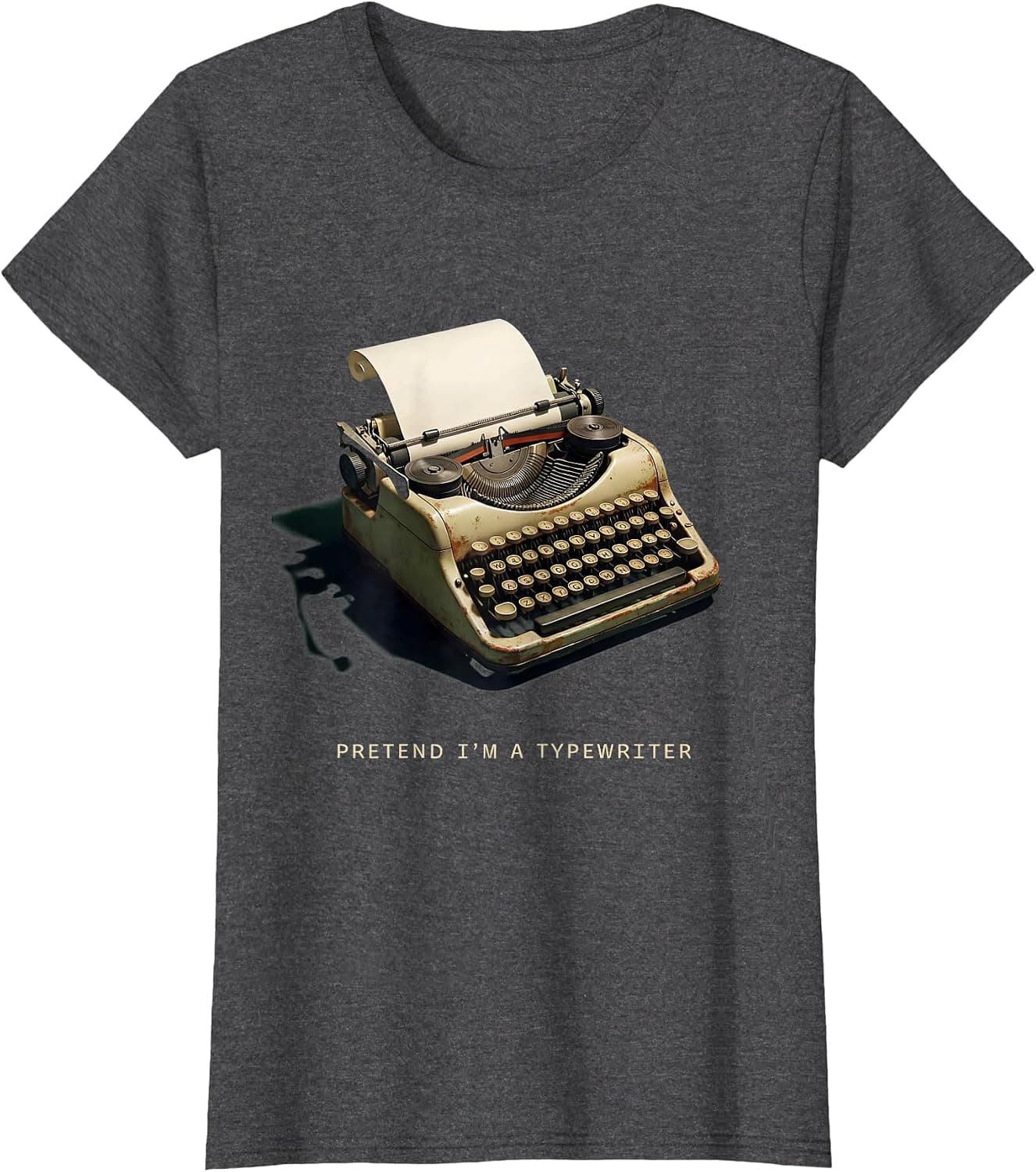 Women's Pretend I'm A Typewriter Vintage Halloween Lazy Costume T-Shirt - Trending Amazon merch on demand shirt with BSR 2,445,584