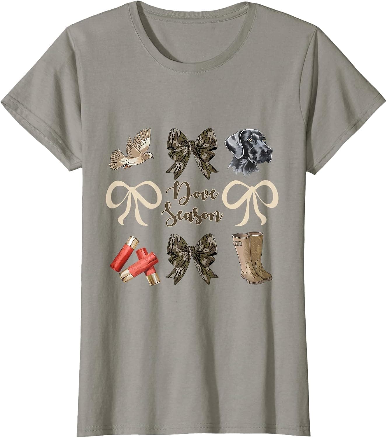 Camo Bow Coquette Dove Season Hunting Dove Hunter Hunt Girl T-Shirt - Trending POD product with BSR 299,969