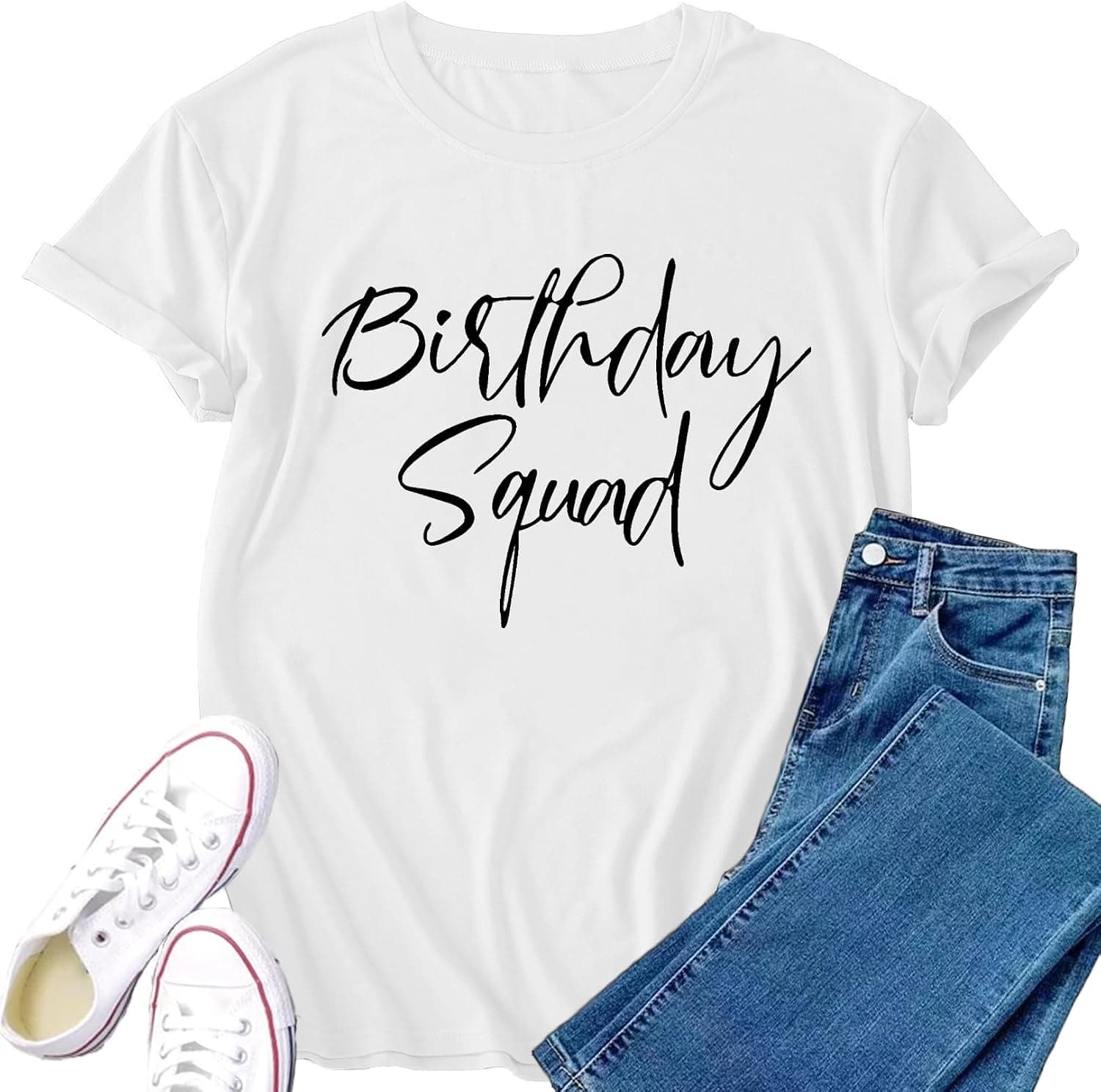 Birthday Shirts for Women Birthday Squad T Shirt Bday Girl Tee Top - Trending POD product with BSR 131,744