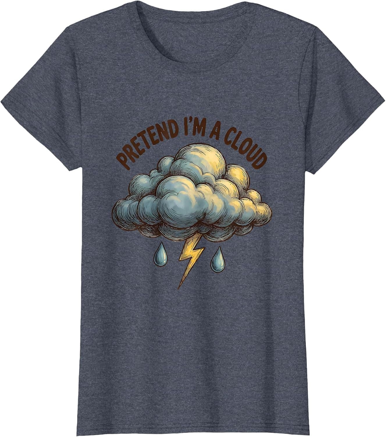 Pretend I'm A Cloud Funny Easy Halloween Costume T-Shirt - Trending Amazon merch on demand shirt with BSR 1,289,695