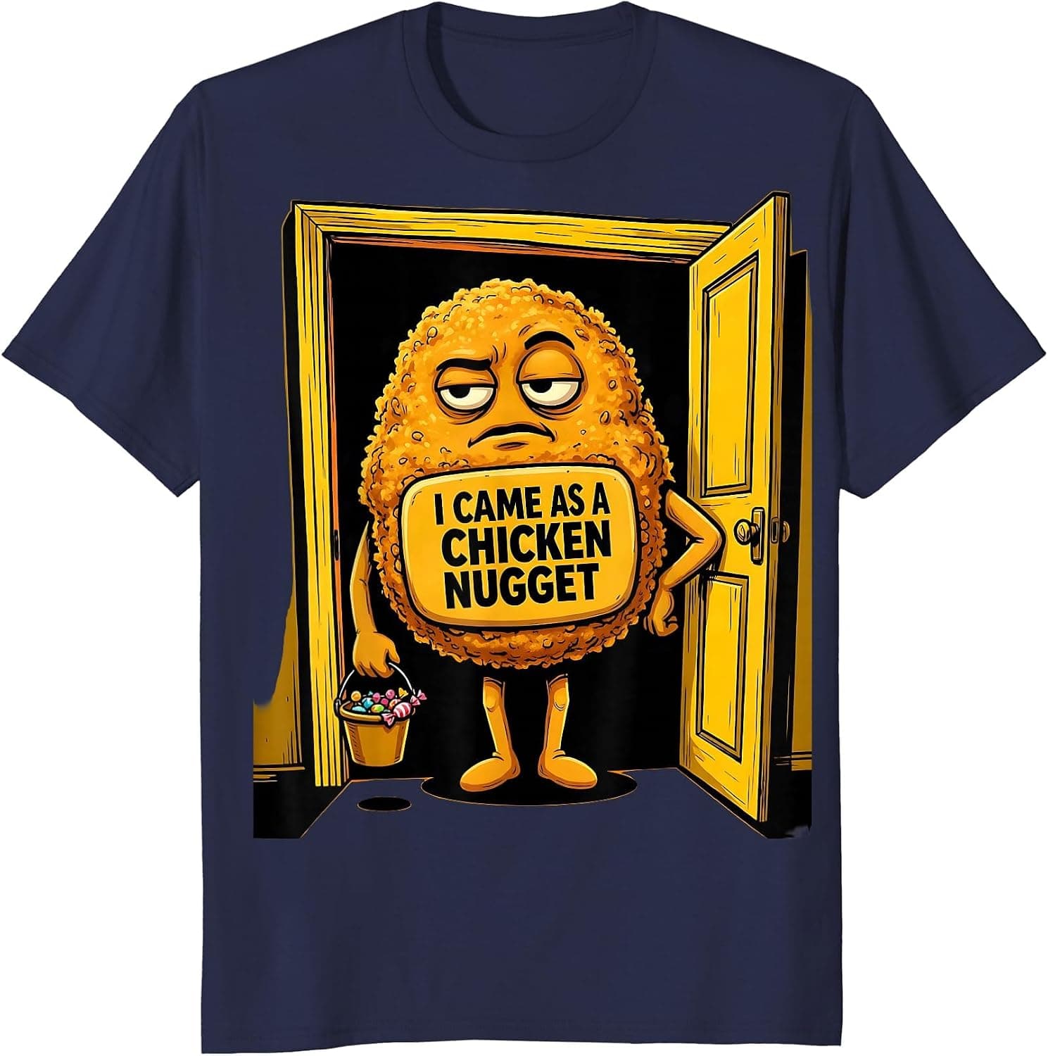 Men's I Came As A Chicken Nugget Cartoon Halloween Costume Novelty T-Shirt - Trending Amazon merch on demand shirt with BSR 1,725,417