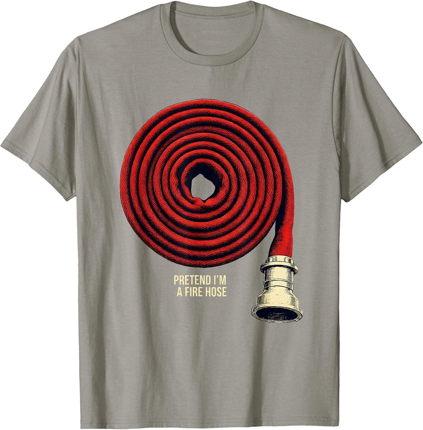Pretend I'm A Fire Hose Funny Halloween Costume T-Shirt - Trending Amazon merch on demand shirt with BSR 837,593