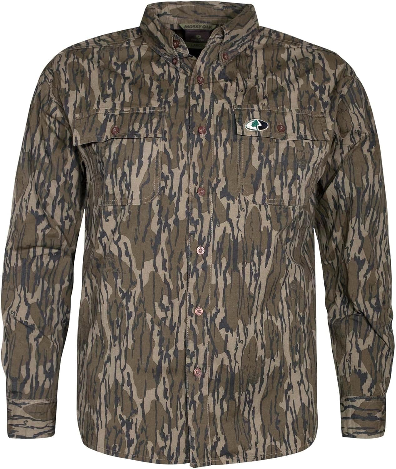 Mossy Oak Men's Long Sleeve Camo Hunting Shirts Cotton Mill - Trending POD product with BSR 118,943
