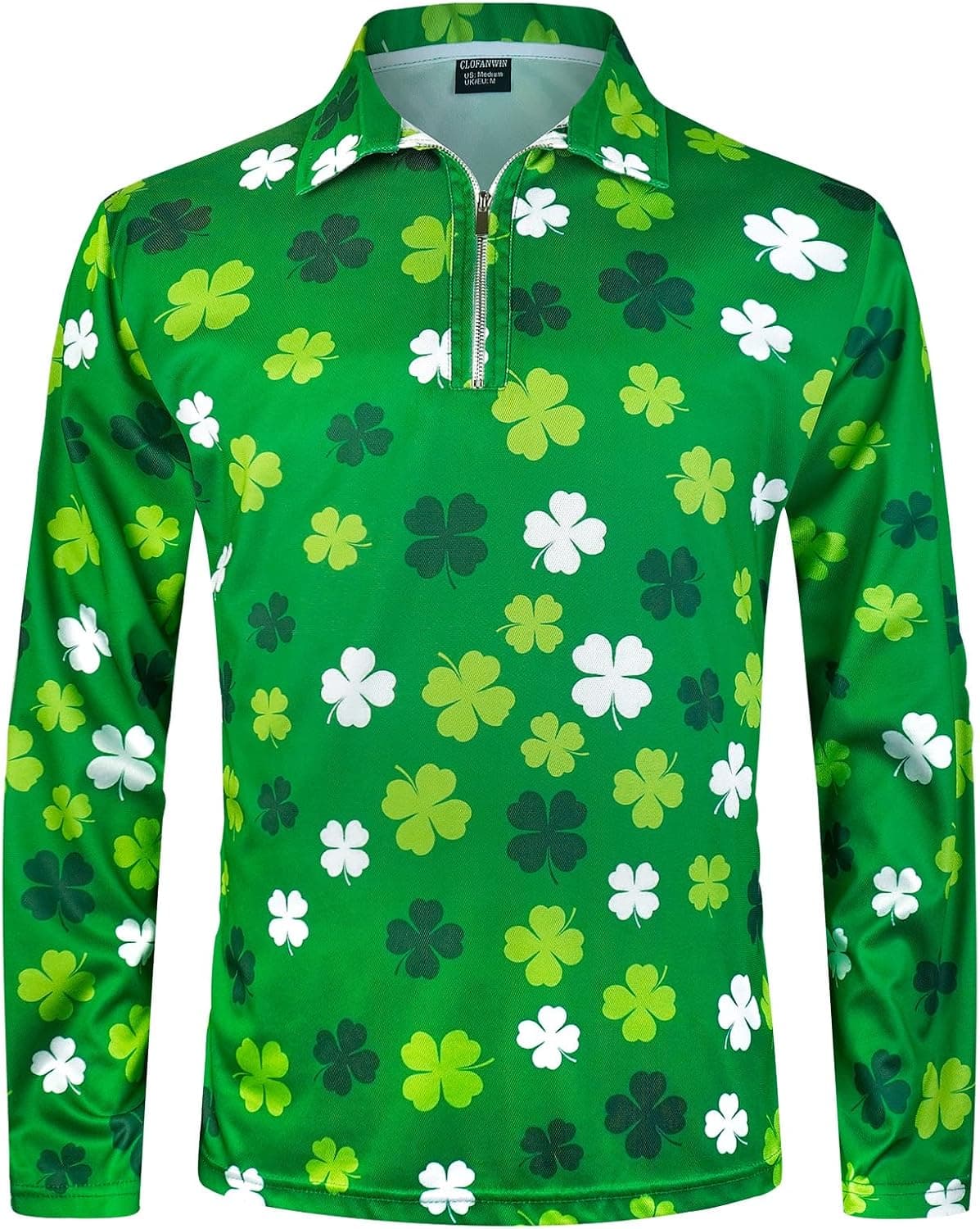 CLOFANWIN Men's Novelty Long Sleeve Golf Polo Shirts Outfits - Trending POD product with BSR 109,285