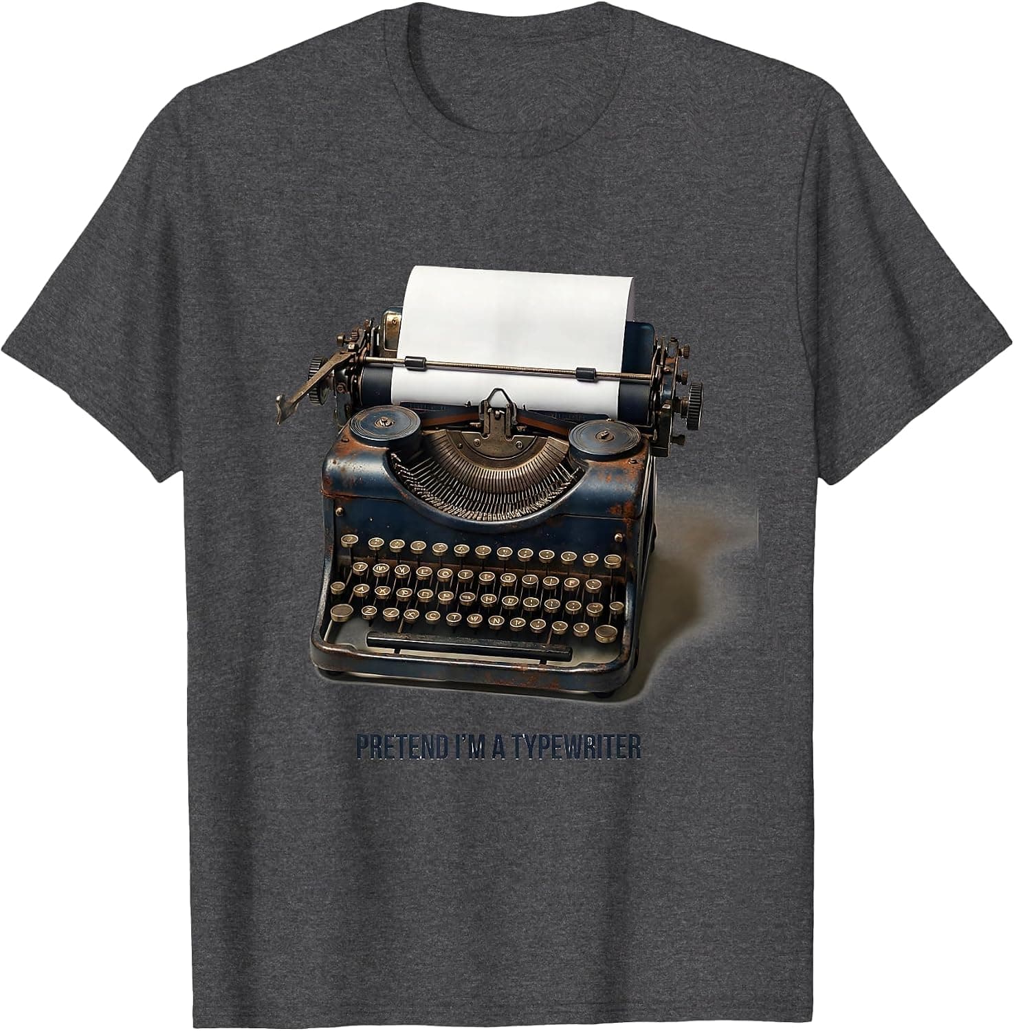 Men's Pretend I'm A Typewriter Vintage Funny Lazy Halloween T-Shirt - Trending Amazon merch on demand shirt with BSR 1,948,510