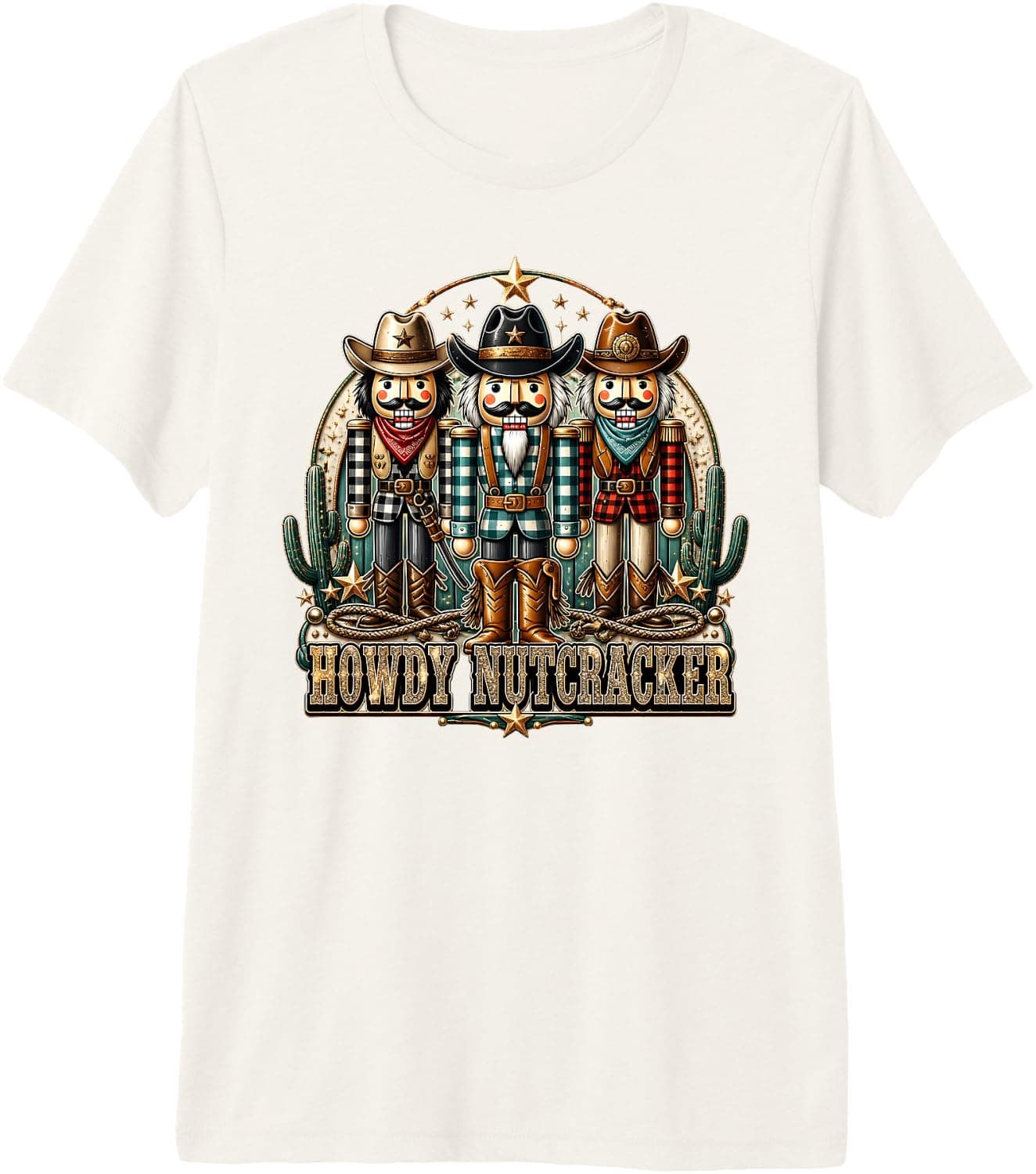 Yall are Nuts Lets Get Lit Merry Christmas Howdy Nutcracker Premium Tri-Blend T-Shirt - Trending Amazon merch on demand shirt with BSR 1,514,245