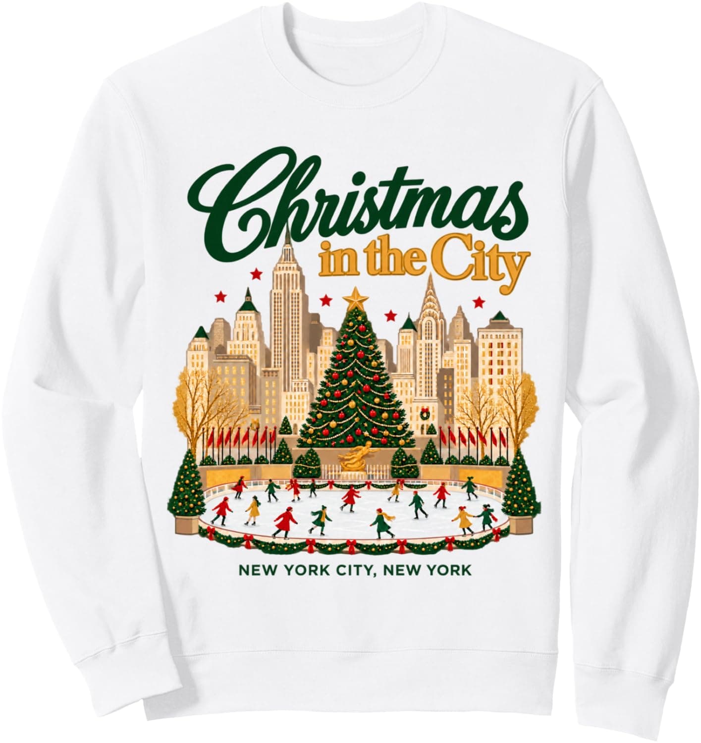 New York City Christmas in the City Holiday Travel Sweatshirt - Trending POD product with BSR 1,289,220