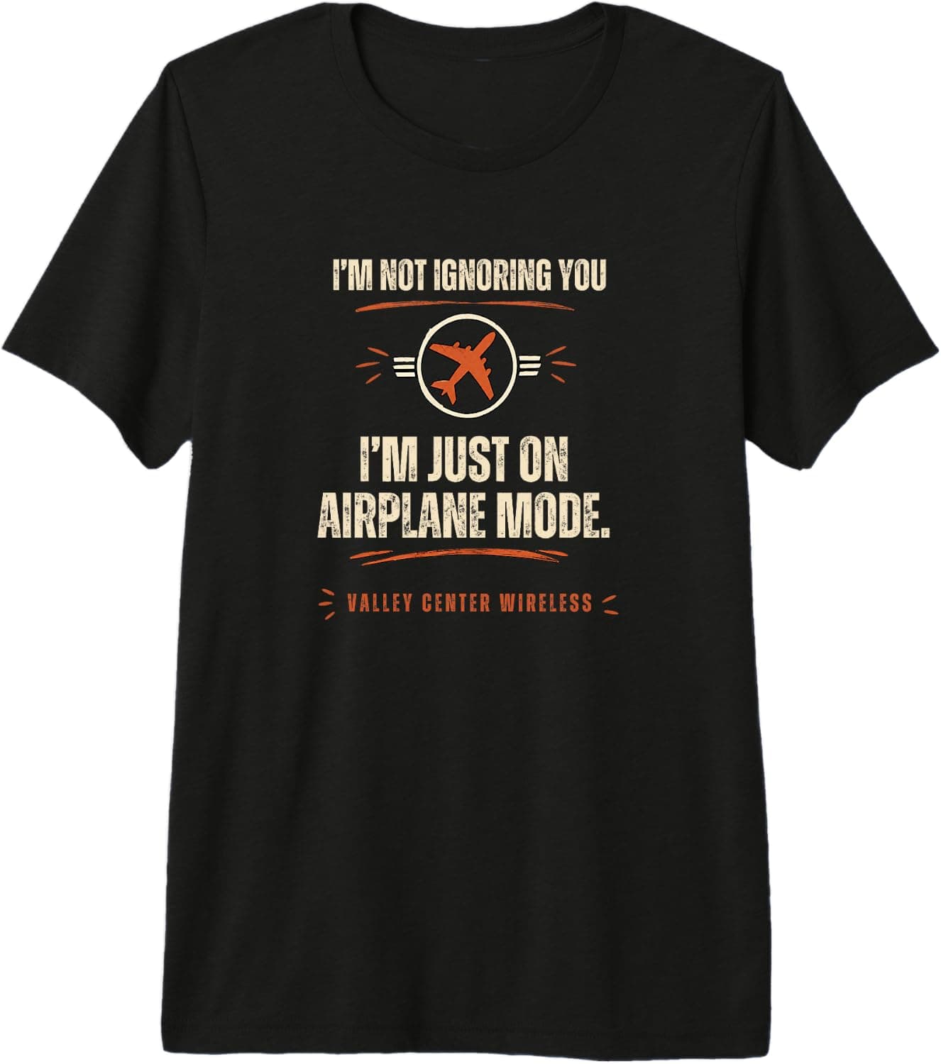 I'm Not Ignoring You Funny Airplane Mode Retro Graphic Premium Tri-Blend T-Shirt - Trending POD product with BSR 1,247,118
