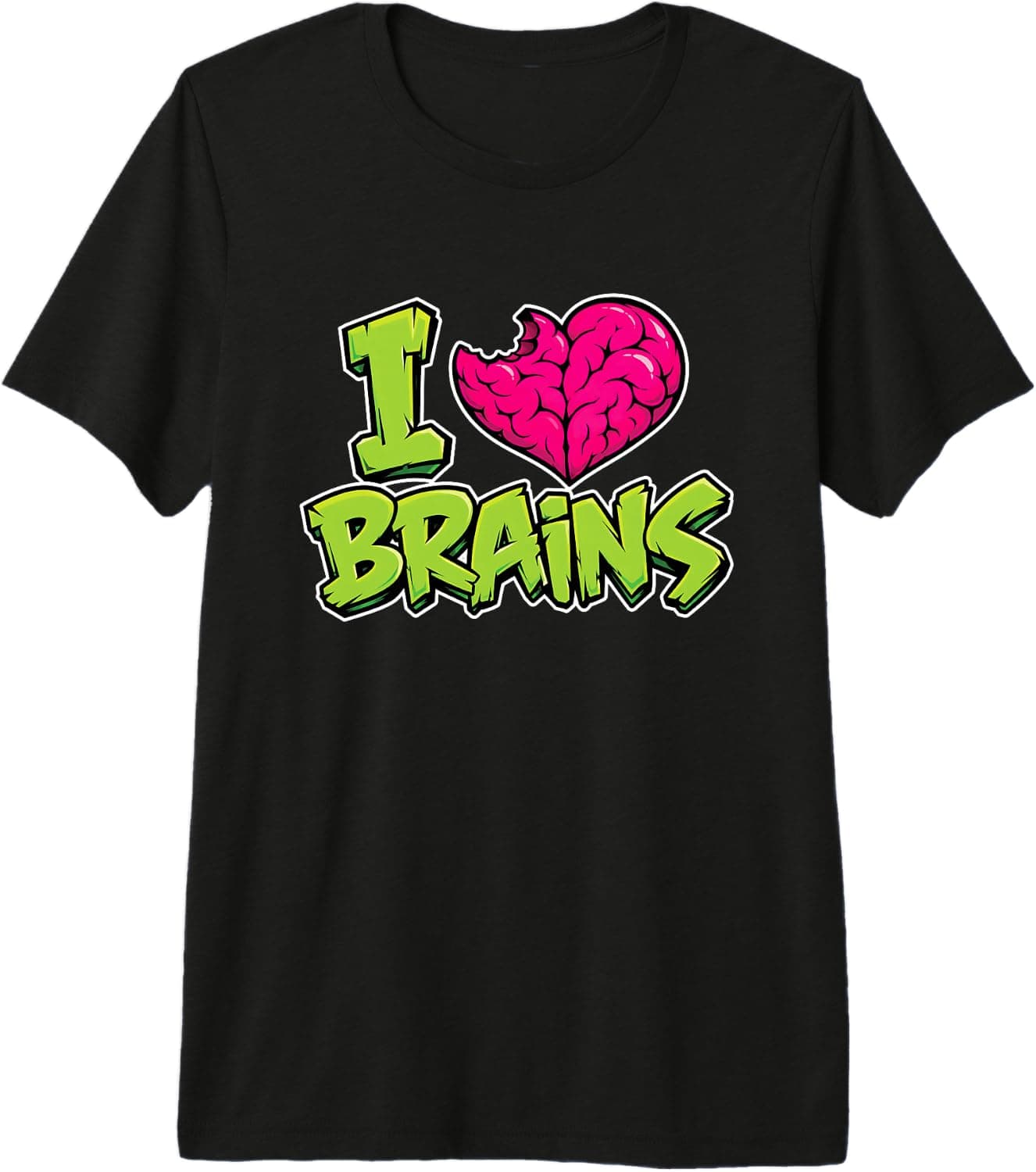 I Heart Brain Anatomy Love Heart Brain Zombie Halloween Premium Tri-Blend T-Shirt - Trending Amazon merch on demand shirt with BSR 1,286,771
