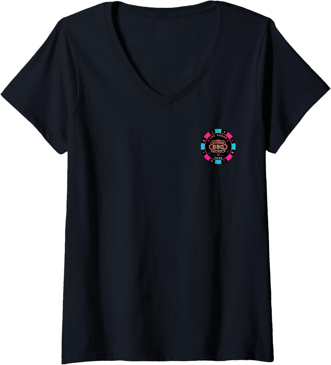 Women's BBQ Jackpot 2026 V-Neck T-Shirt - Trending POD product with BSR 995,232