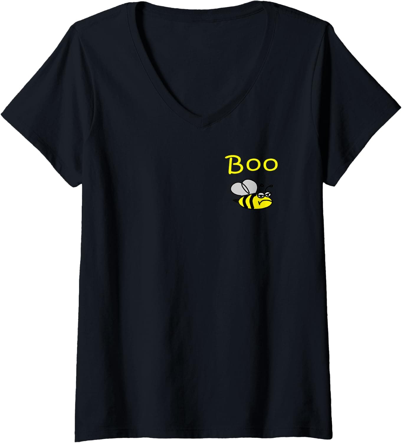 Women's Funny Halloween Boo Bee V-Neck T-Shirt - Trending POD product with BSR 1,300,239