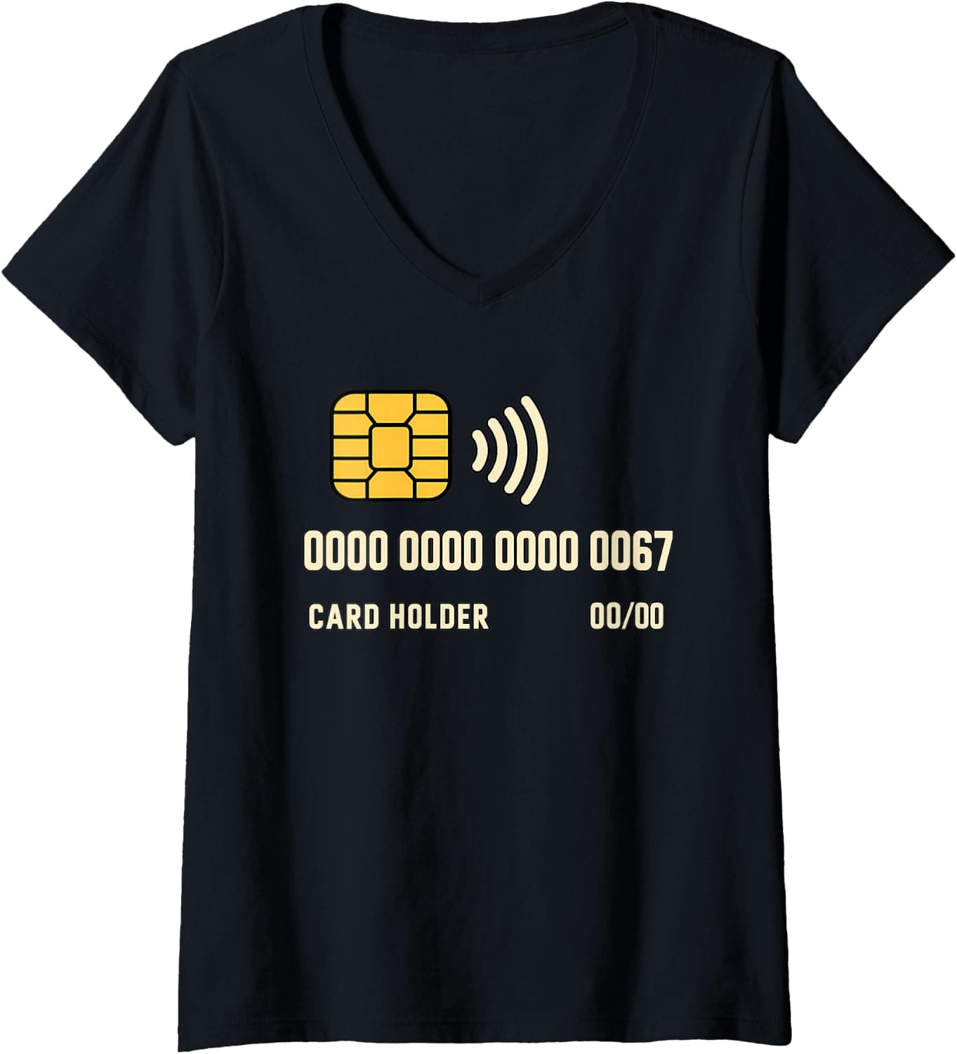 Women's Credit Card Halloween Costume Funny Easy Outfit V-Neck T-Shirt - Trending POD product with BSR 1,517,589