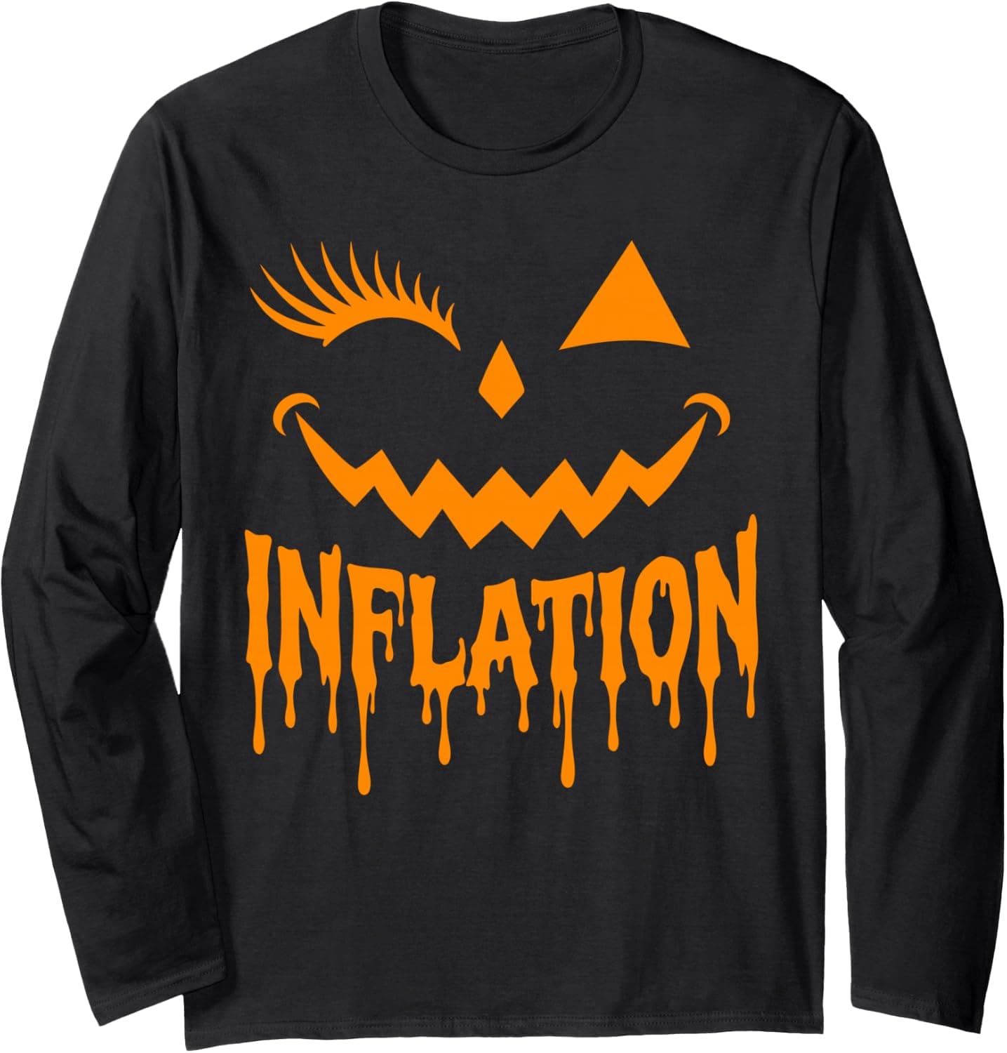 Due to Inflation This is My Funny Halloween Costume Couple Long Sleeve T-Shirt - Trending Amazon merch on demand shirt with BSR 886,231