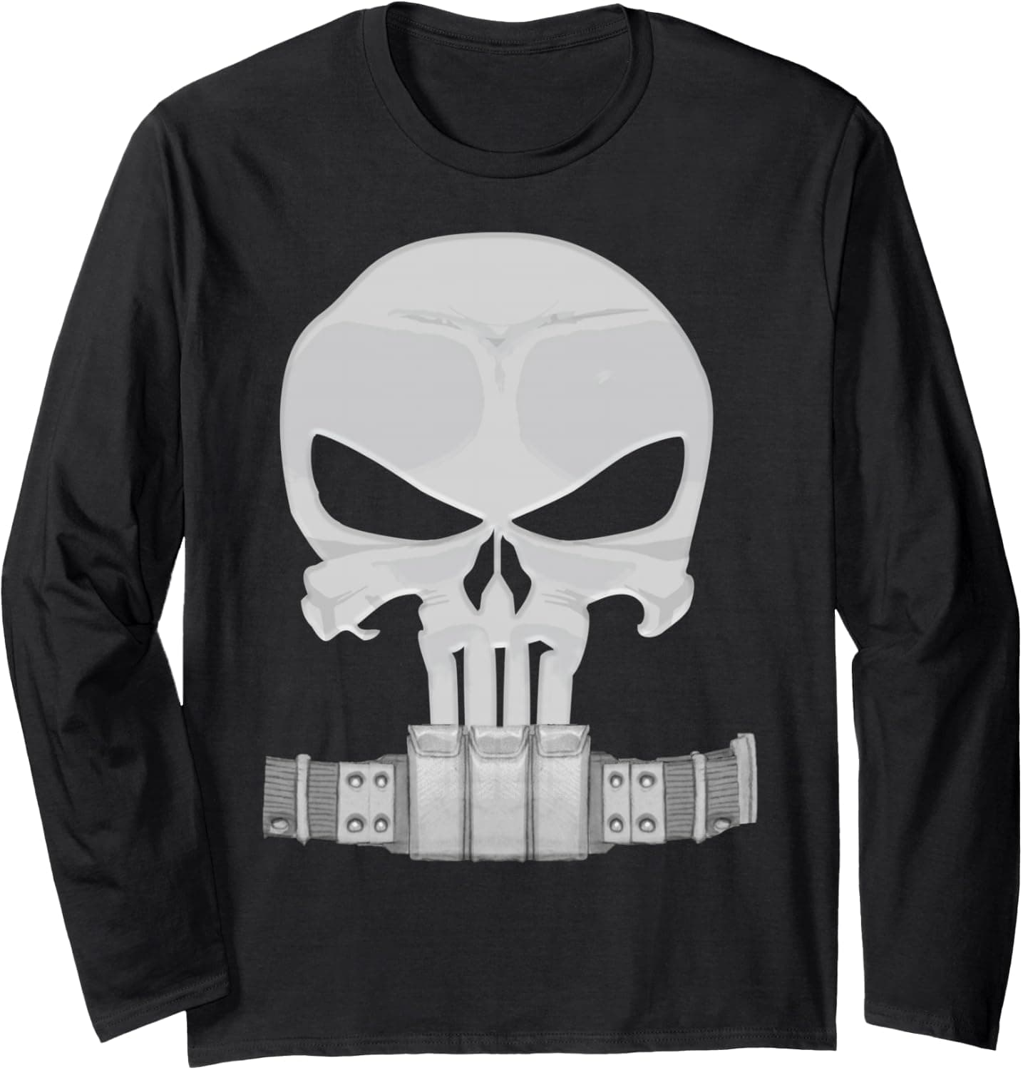 Marvel Comics The Punisher Skull Mask Halloween Costume Long Sleeve T-Shirt - Trending Amazon merch on demand shirt with BSR 867,165