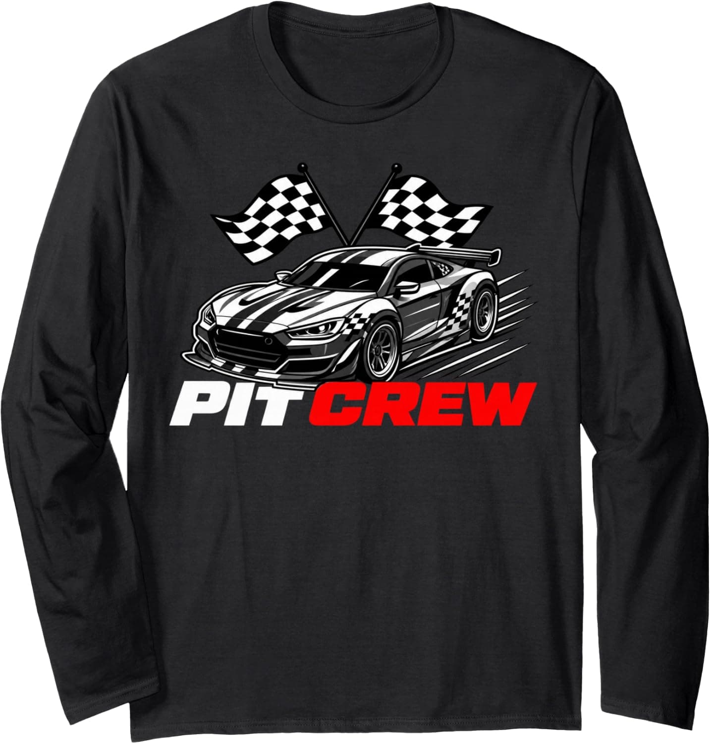 Pit Crew Race Car Driver Birthday Party Racing Family Long Sleeve T-Shirt - Trending Amazon merch on demand shirt with BSR 846,503