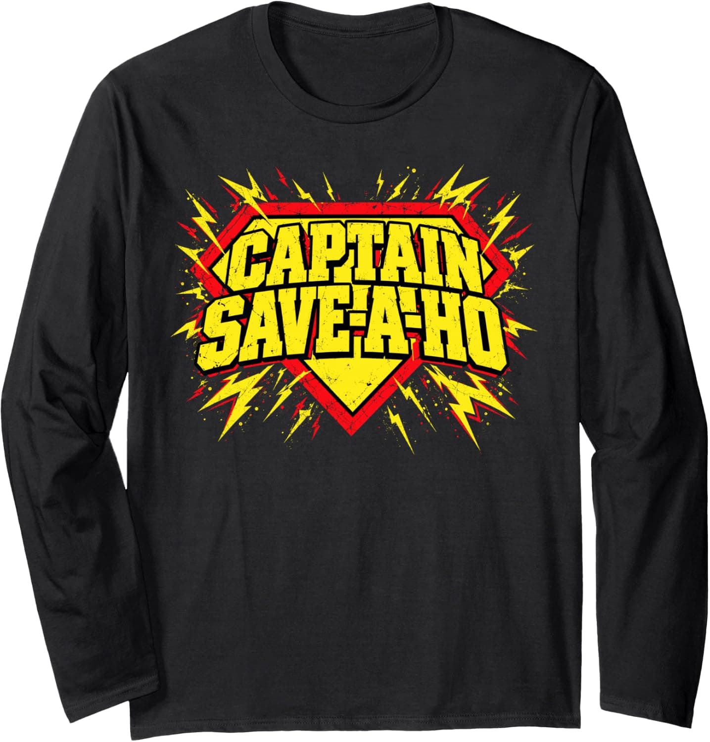Vintage Cap-Tian Funny Save A Ho Costume Halloween Women Men Long Sleeve T-Shirt - Trending POD product with BSR 848,041