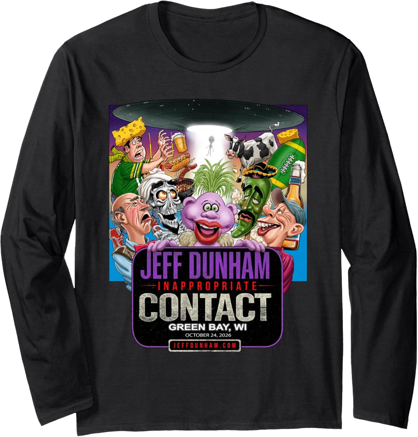 Jeff Dunham Green Bay, WI Long Sleeve T-Shirt - Trending POD product with BSR 420,570