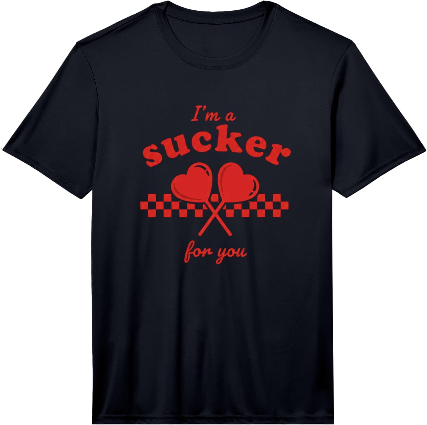 Valentine's Day I'm A Sucker for You Candy Heart Lollipop Performance T-Shirt - Trending POD product with BSR 896,399
