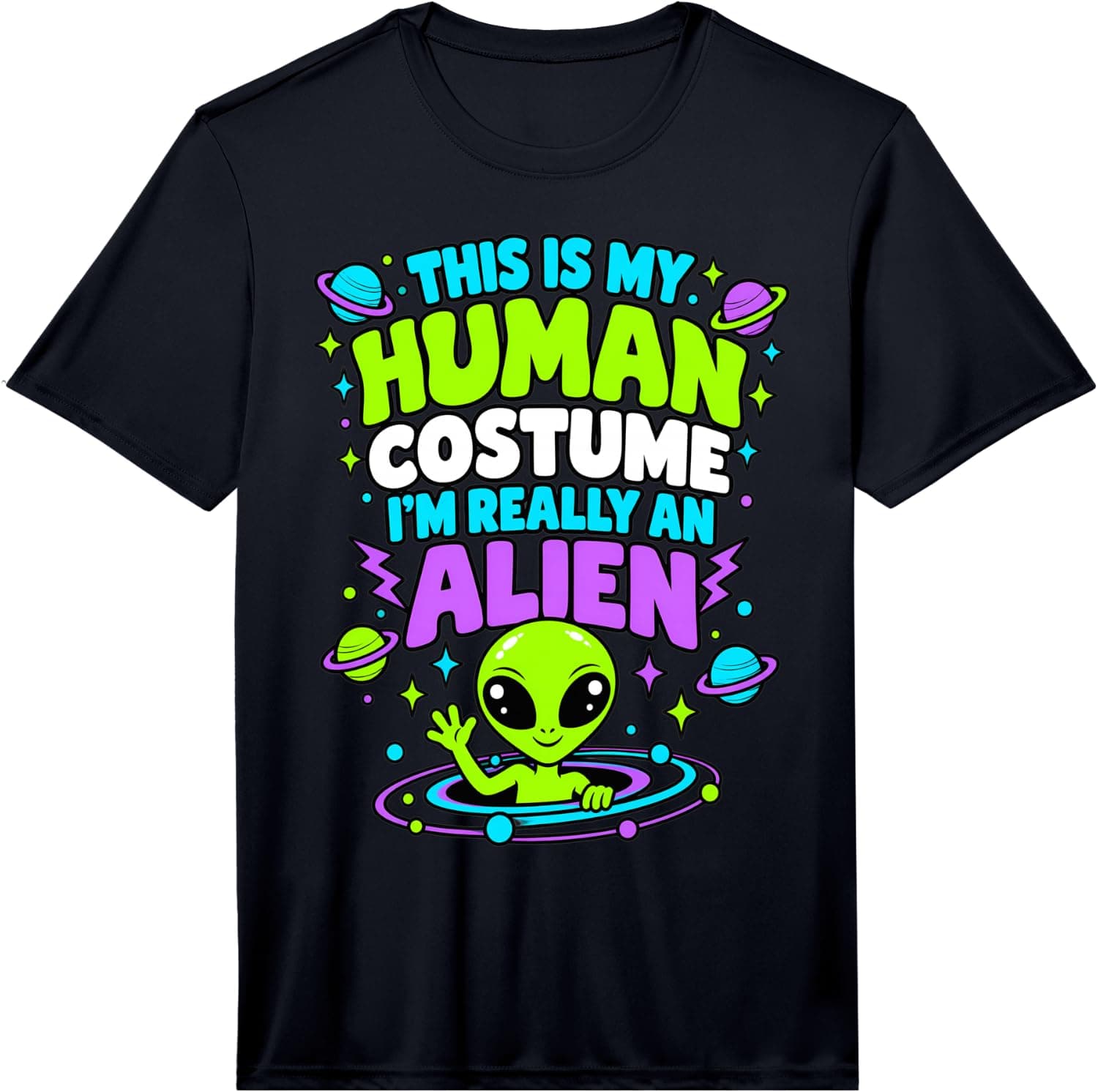 This is My Human Costume I'm Really an Alien Halloween Performance T-Shirt - Trending Amazon merch on demand shirt with BSR 1,287,296