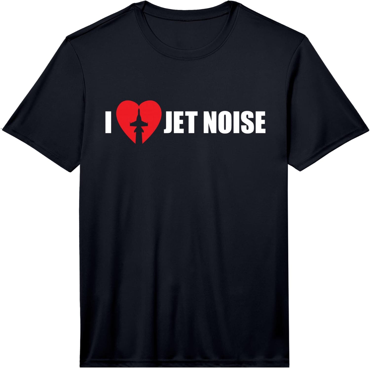 I Love Jet Noise Aviation Enthusiast Aircraft Heart Design Performance T-Shirt - Trending Amazon merch on demand shirt with BSR 1,289,984