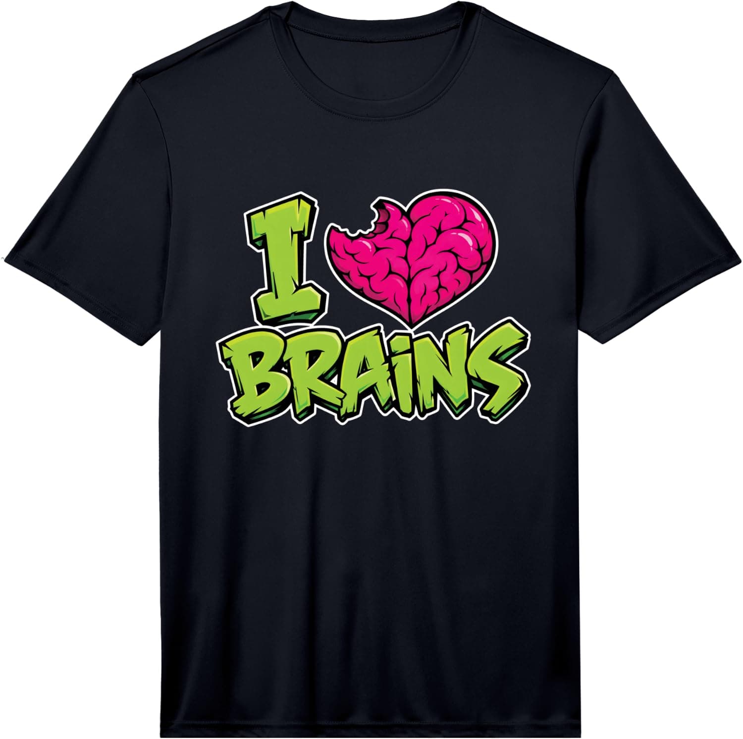 I Heart Brain Anatomy Love Heart Brain Zombie Halloween Performance T-Shirt - Trending Amazon merch on demand shirt with BSR 696,747