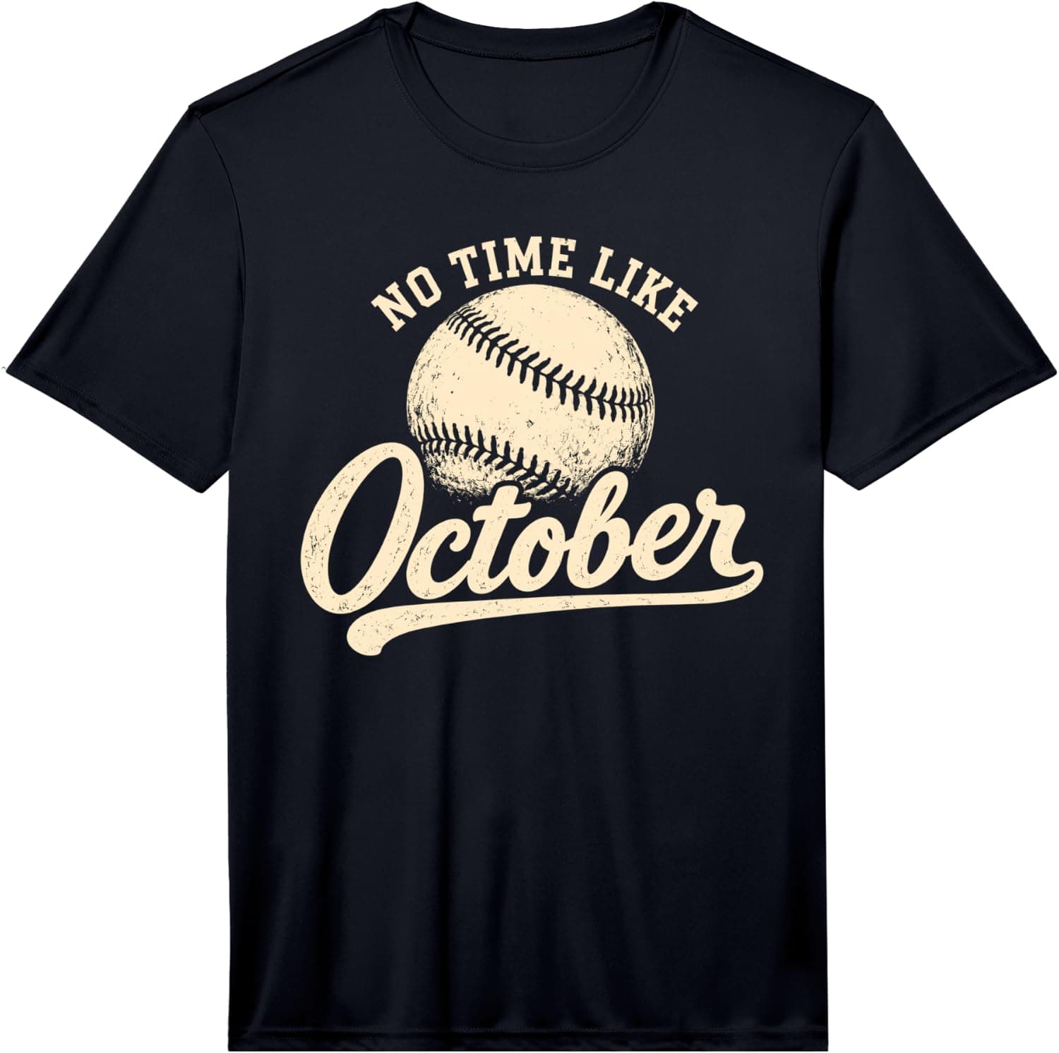 Men's No Time Like October Baseball Vintage Performance T-Shirt - Trending Amazon merch on demand shirt with BSR 725,257
