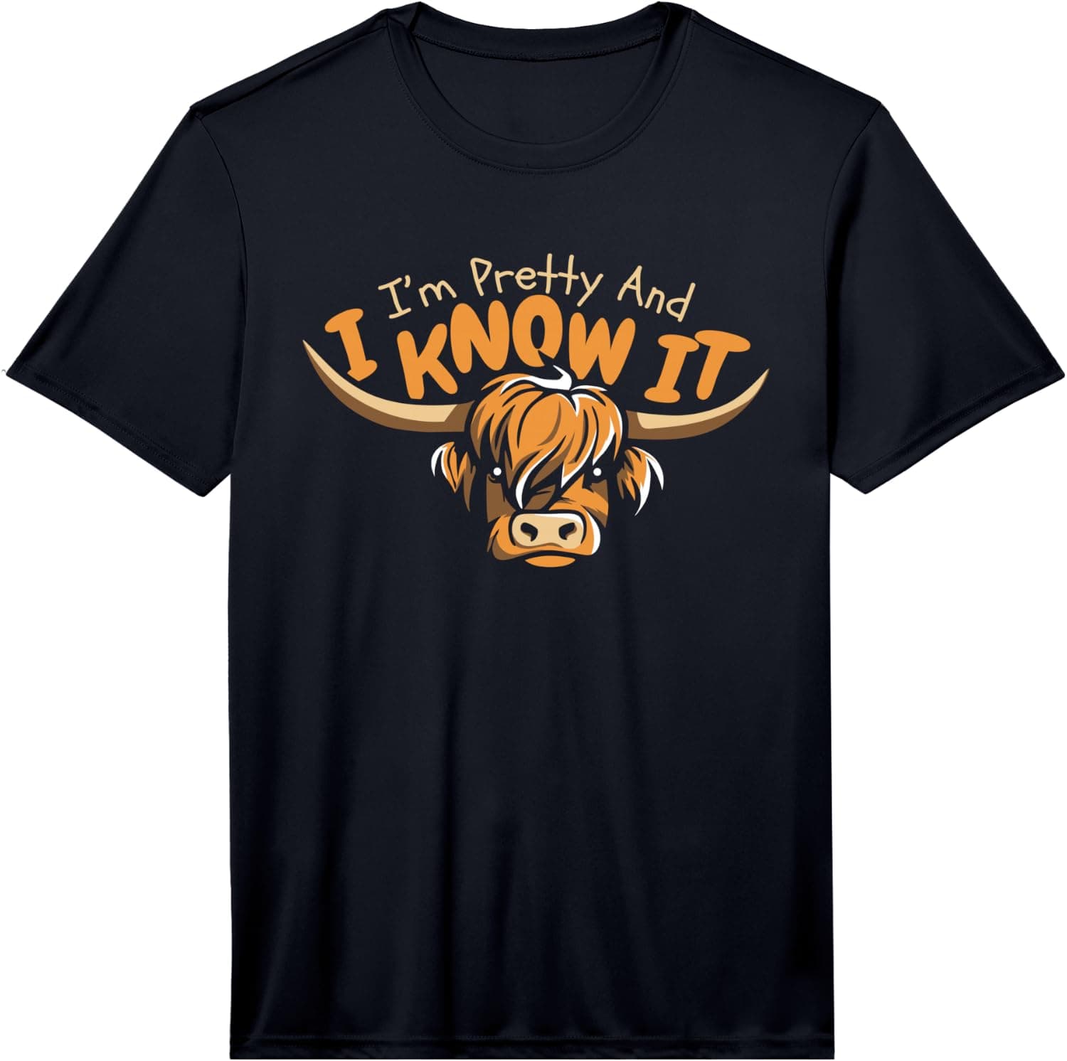 I'm Pretty and I Know It Highland Cow Highland Cattle Performance T-Shirt - Trending POD product with BSR 1,428,996