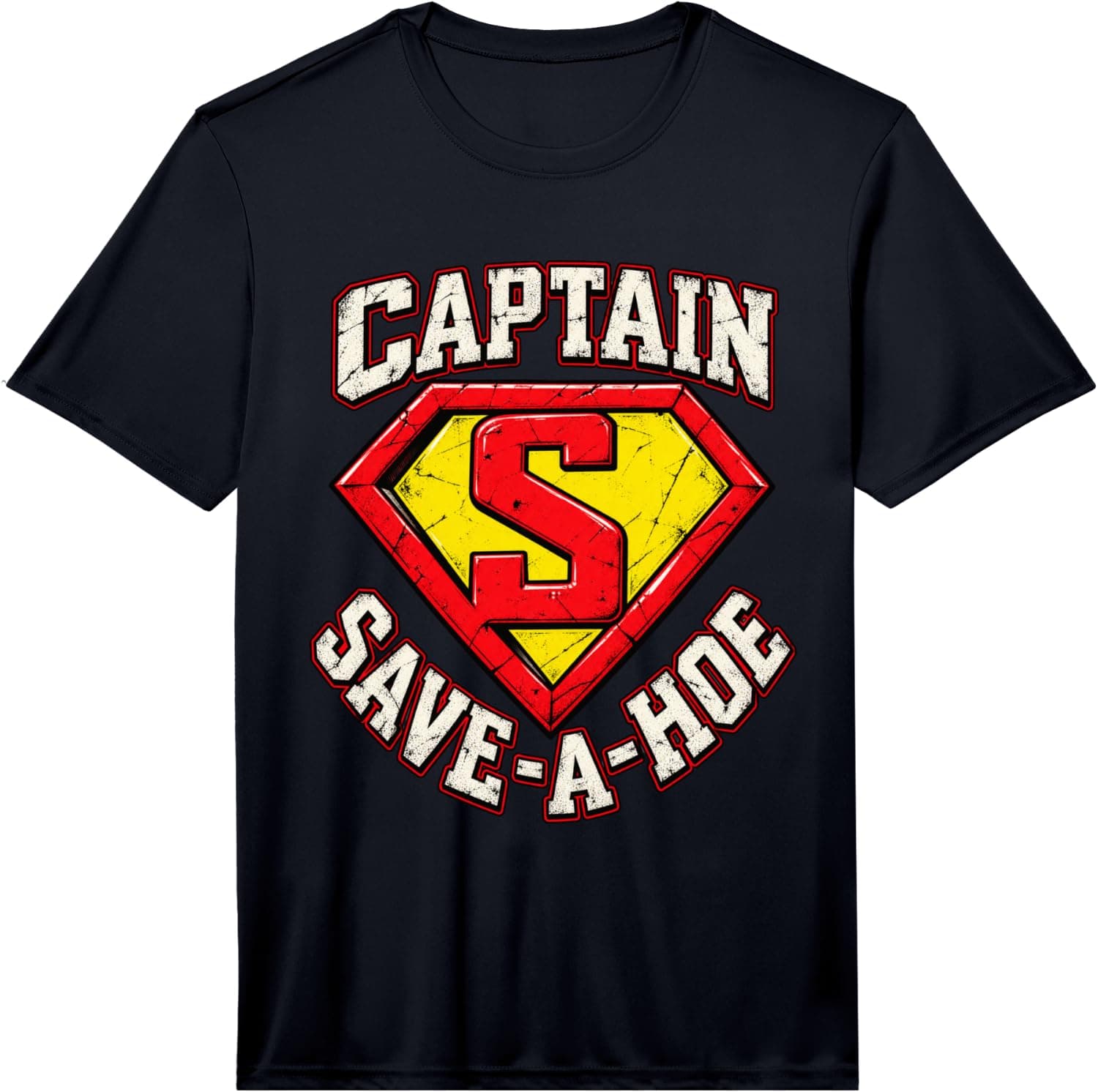 Men's Captain Save Day Funny Hero Parody Sarcastic Humor Performance T-Shirt - Trending POD product with BSR 133,789