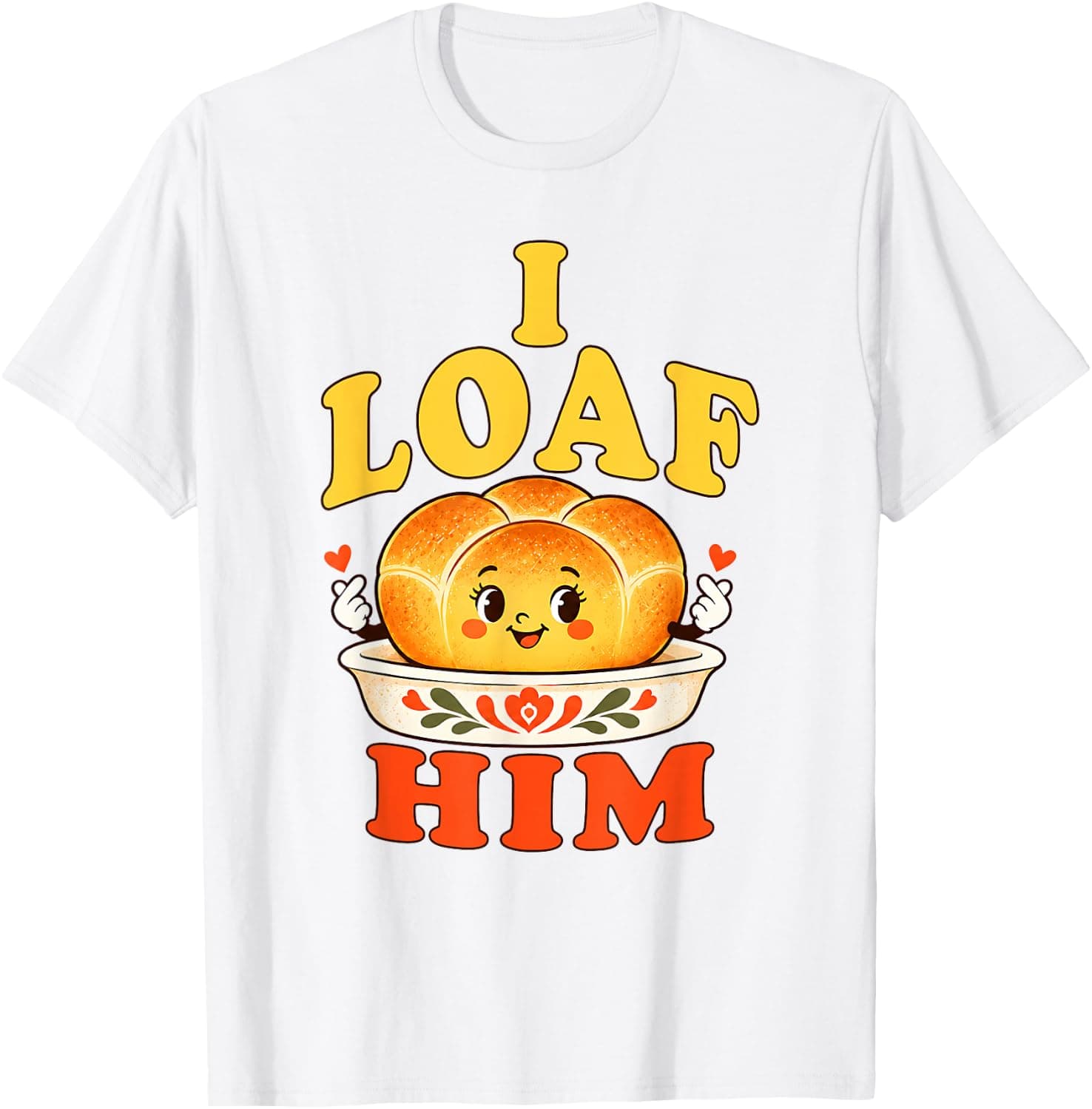 Funny Thanksgiving Couple She's My Butter Half & I Loaf Him T-Shirt - Trending Amazon merch on demand shirt with BSR 1,073,414