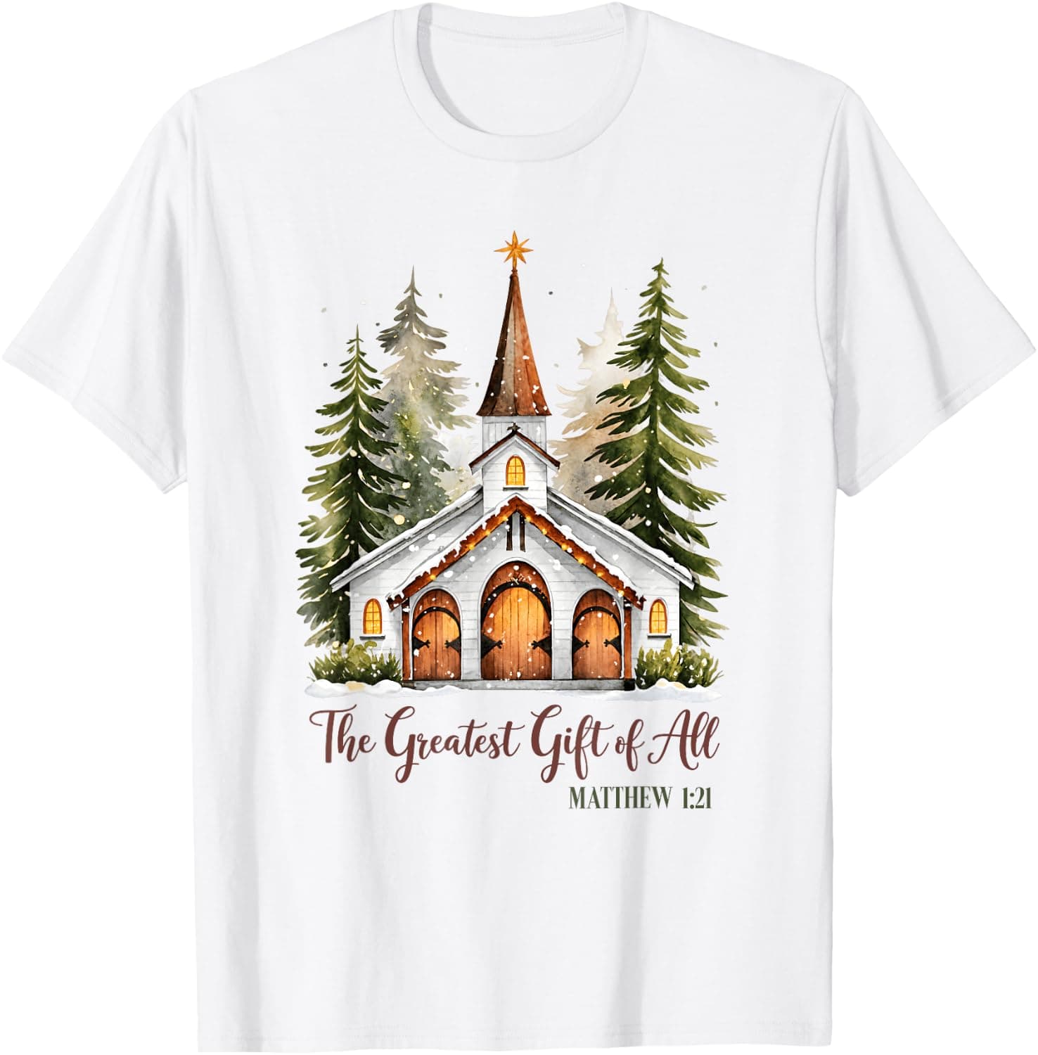 The Greatest Gift of All Christian Jesus Holiday Christmas T-Shirt - Trending Amazon merch on demand shirt with BSR 1,513,650