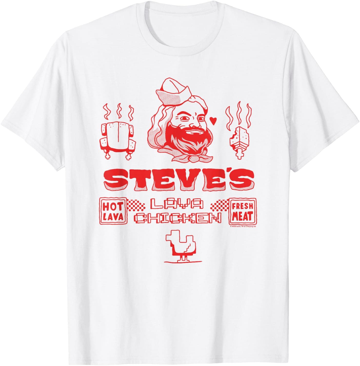 A Minecraft Movie Steve's Lava Chicken Restaurant Logo T-Shirt - Trending POD product with BSR 151,560