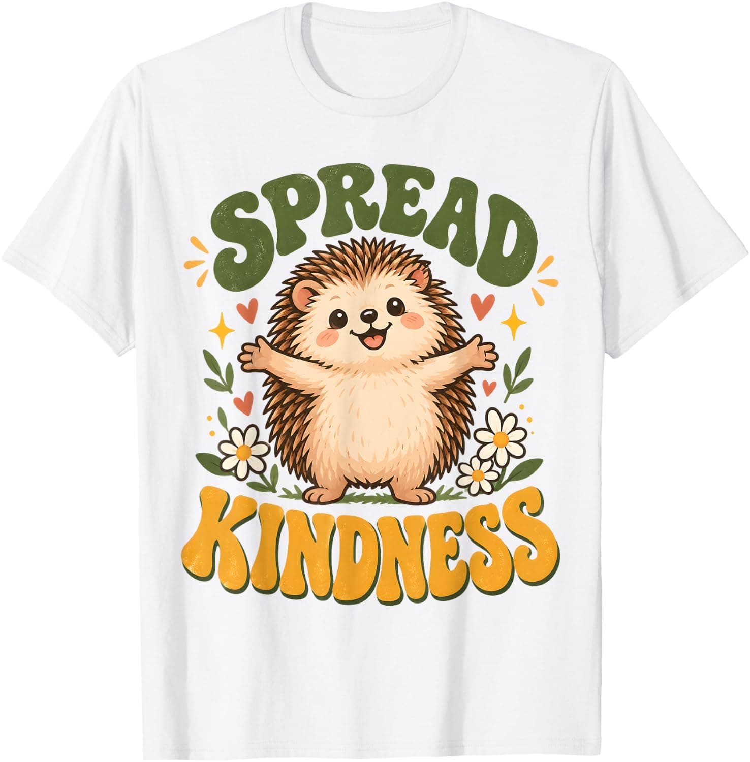 Spread Kindness Day Hedgehog Be Kind Inspirational Kids T-Shirt - Trending Amazon merch on demand shirt with BSR 1,711,522