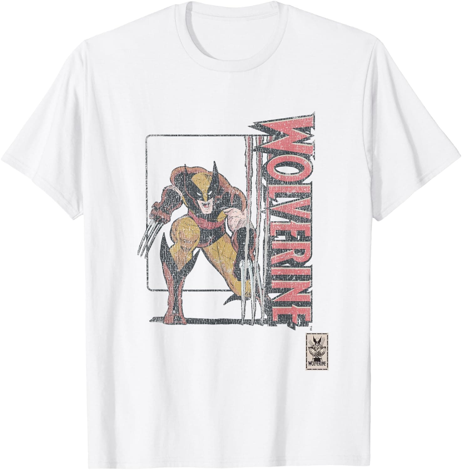 Marvel Comics X-Men Wolverine Classic Claw Attack Distressed T-Shirt - Trending Amazon merch on demand shirt with BSR 1,685,325
