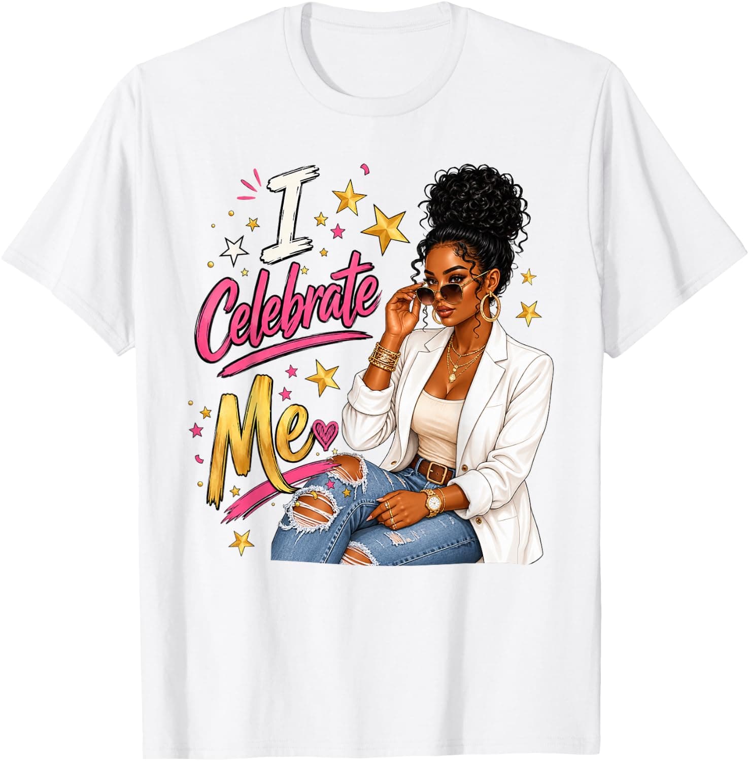Afro Girl T-Shirt - Trending Amazon merch on demand shirt with BSR 837,505